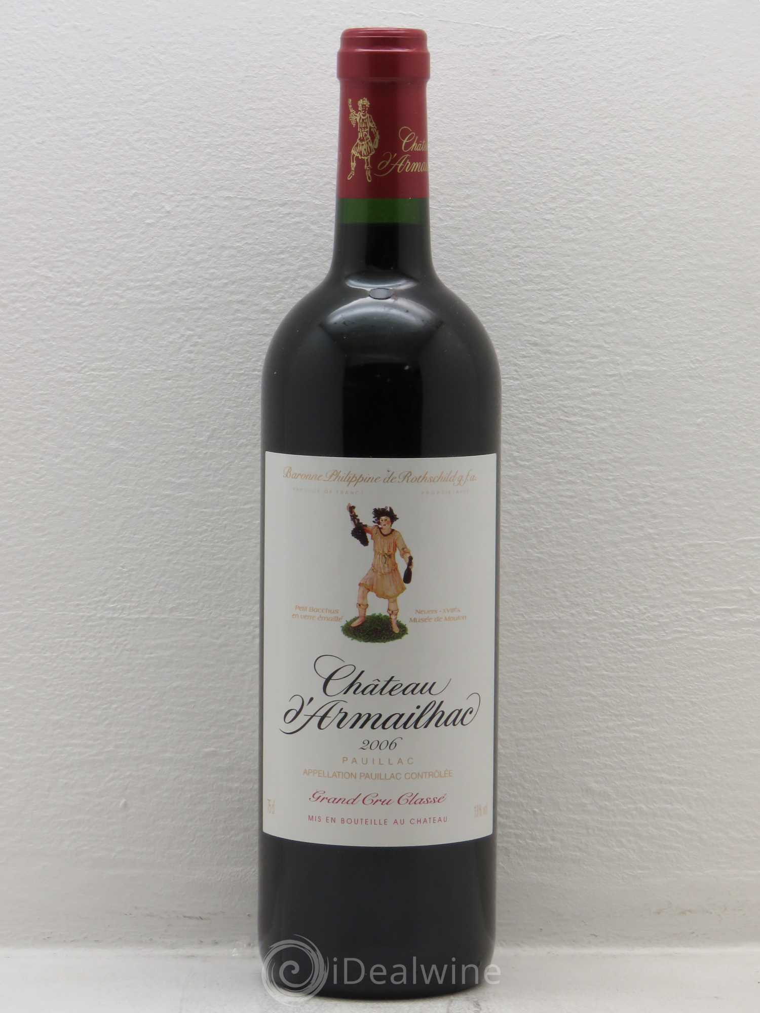 Château d' Armailhac - Mouton Baron(ne) Philippe 5ème Grand Cru Classé 2006 - Lot de 1 bouteille - 0