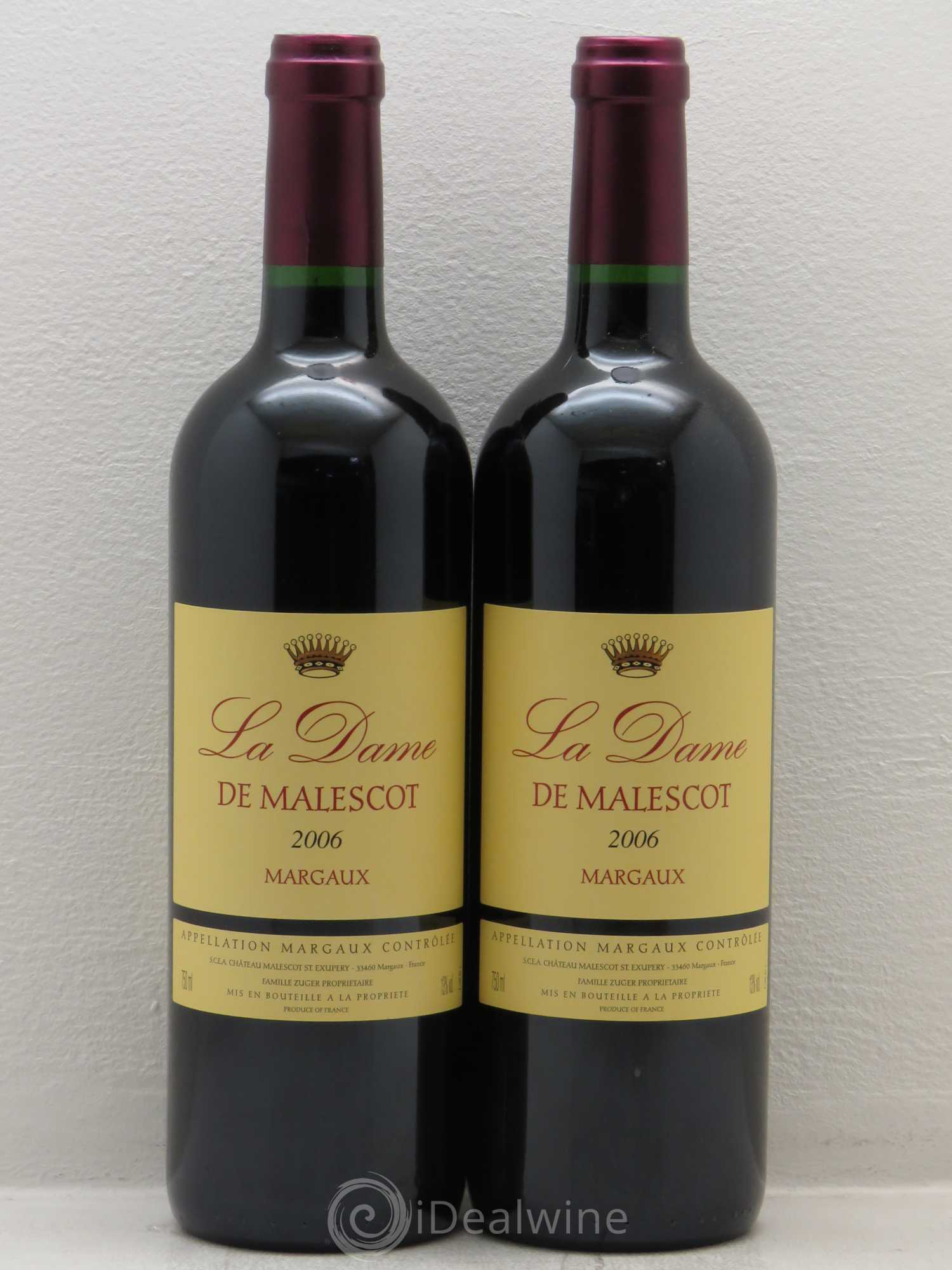 La Dame de Malescot 2006 - Lot de 2 bouteilles - 0