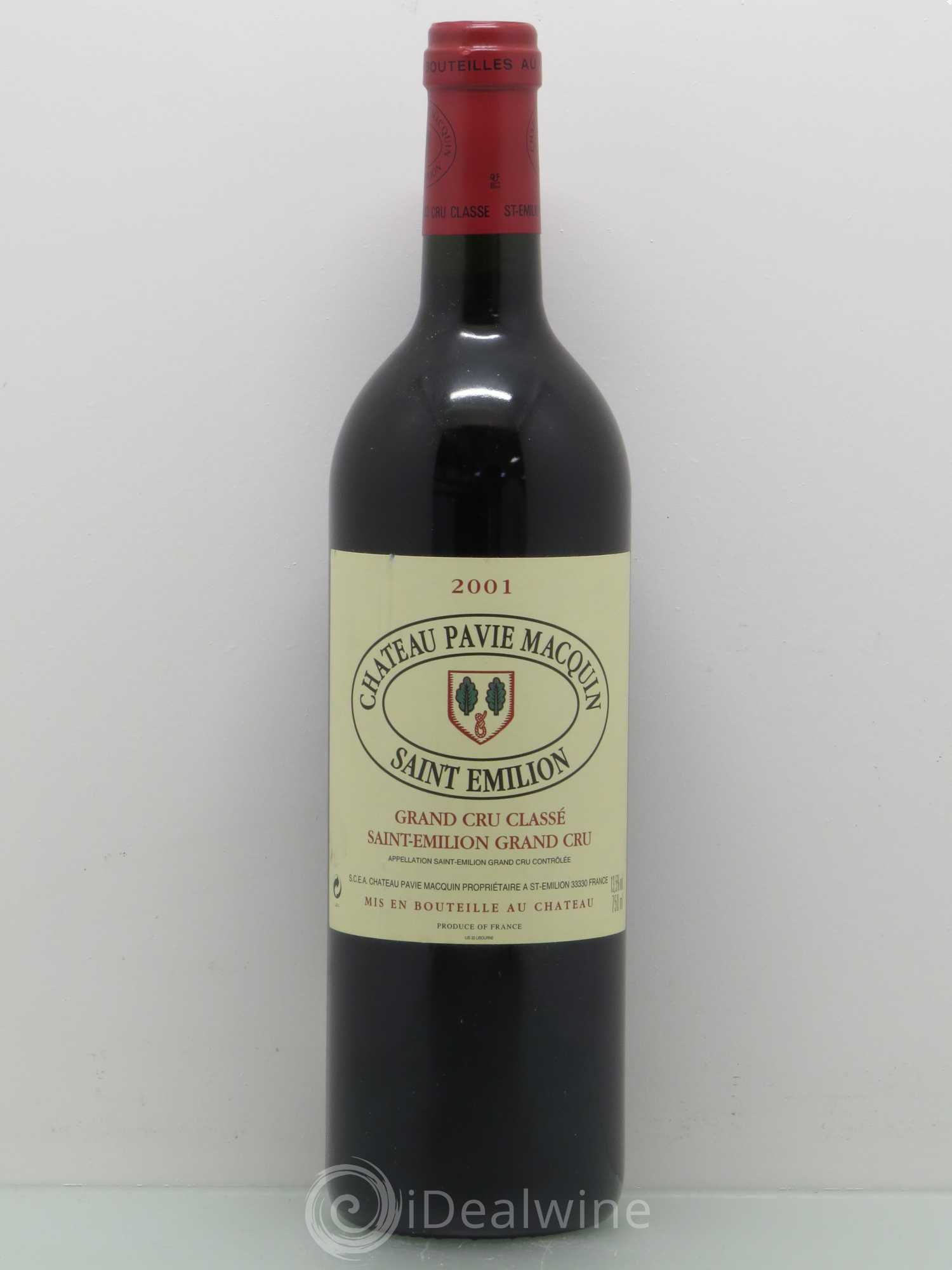 Château Pavie Macquin 1er Grand Cru Classé B 2001 - Lot de 1 bouteille - 0