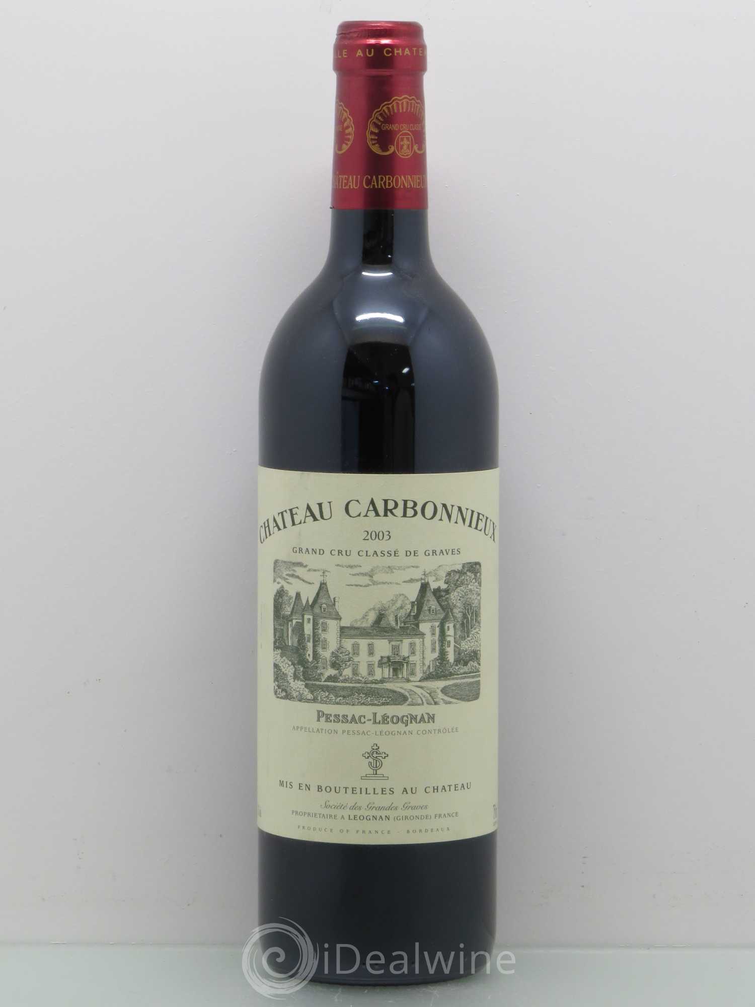 Château Carbonnieux Cru Classé de Graves 2003 - Lot de 1 bouteille - 0