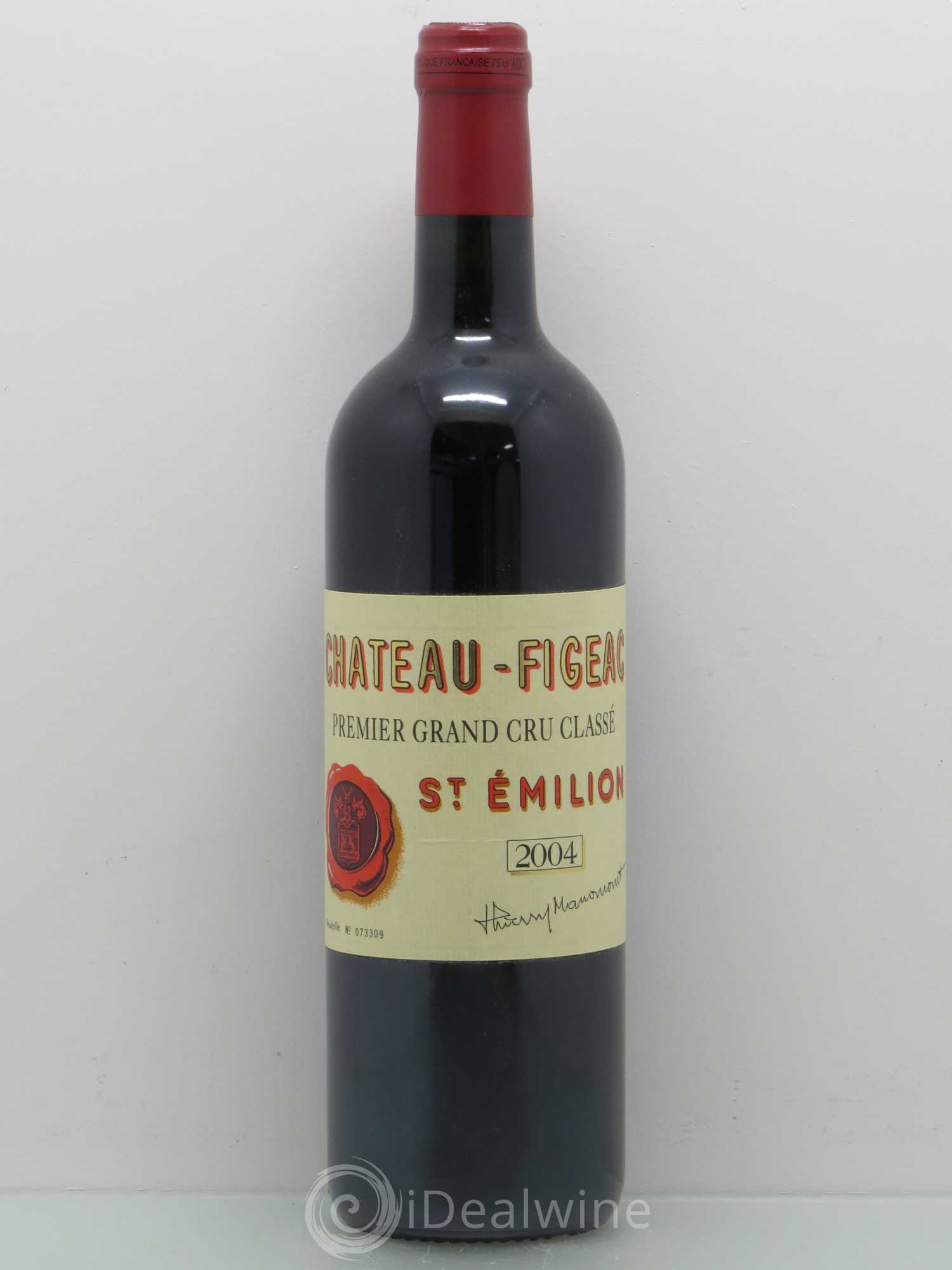 Château Figeac 1er Grand Cru Classé A 2004 - Lot de 1 bouteille - 0