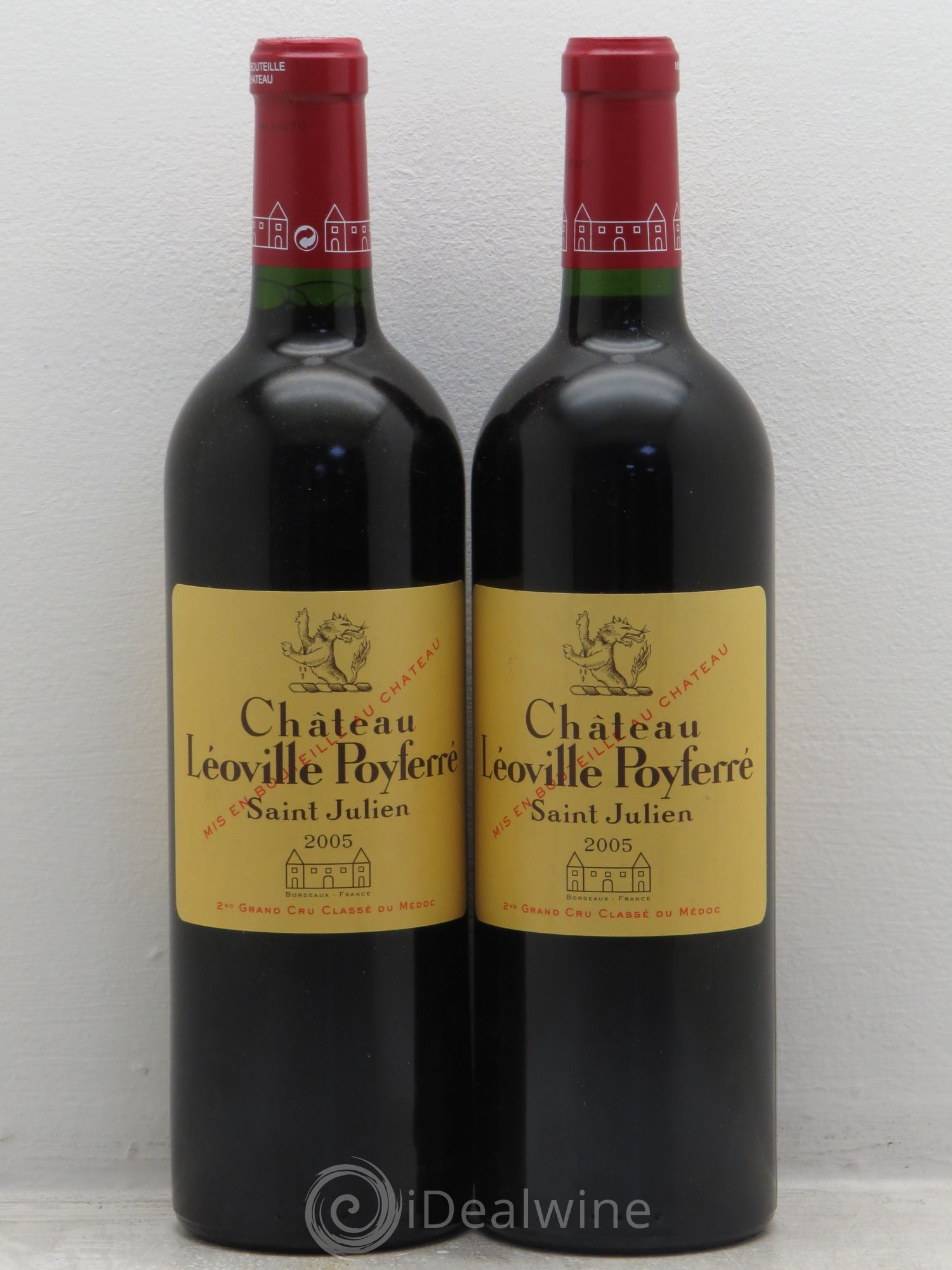 Château Léoville Poyferré 2ème Grand Cru Classé 2005 - Lot de 2 bouteilles - 0