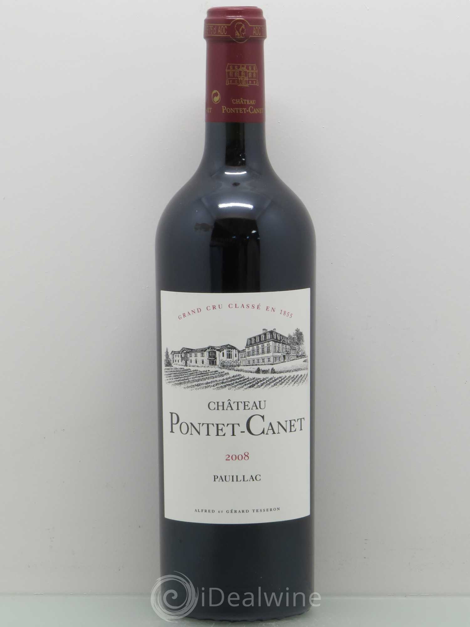 Château Pontet Canet 5ème Grand Cru Classé 2008 - Lot de 1 bouteille - 0