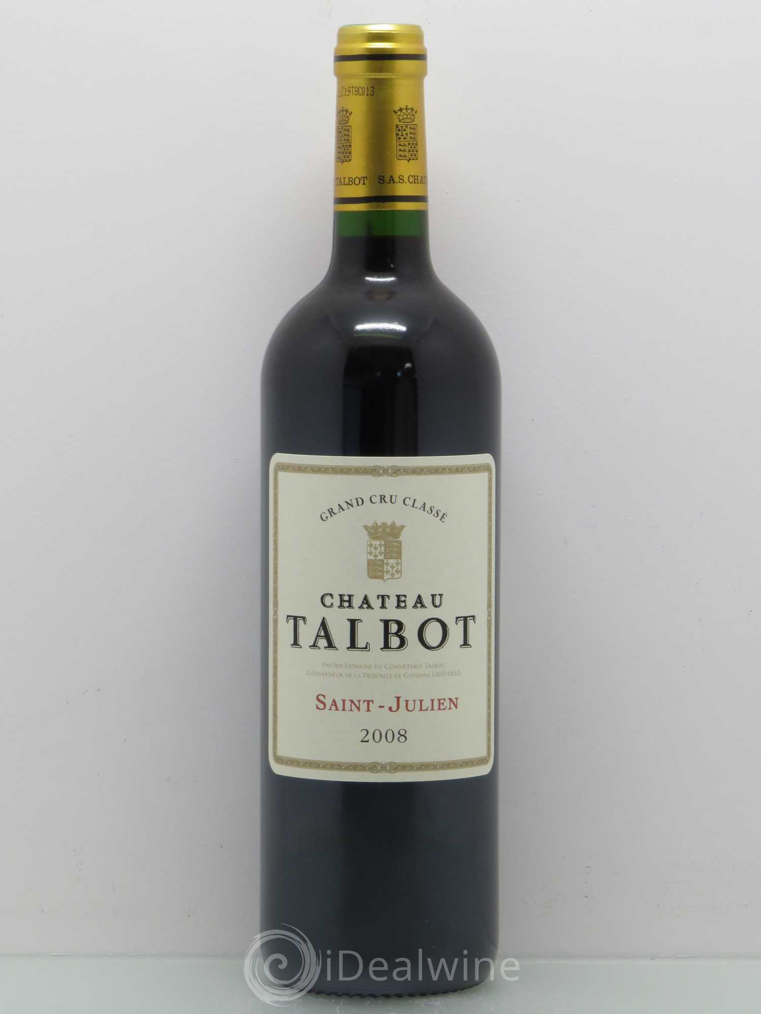 Château Talbot 4ème Grand Cru Classé 2008 - Lot de 1 bouteille - 0