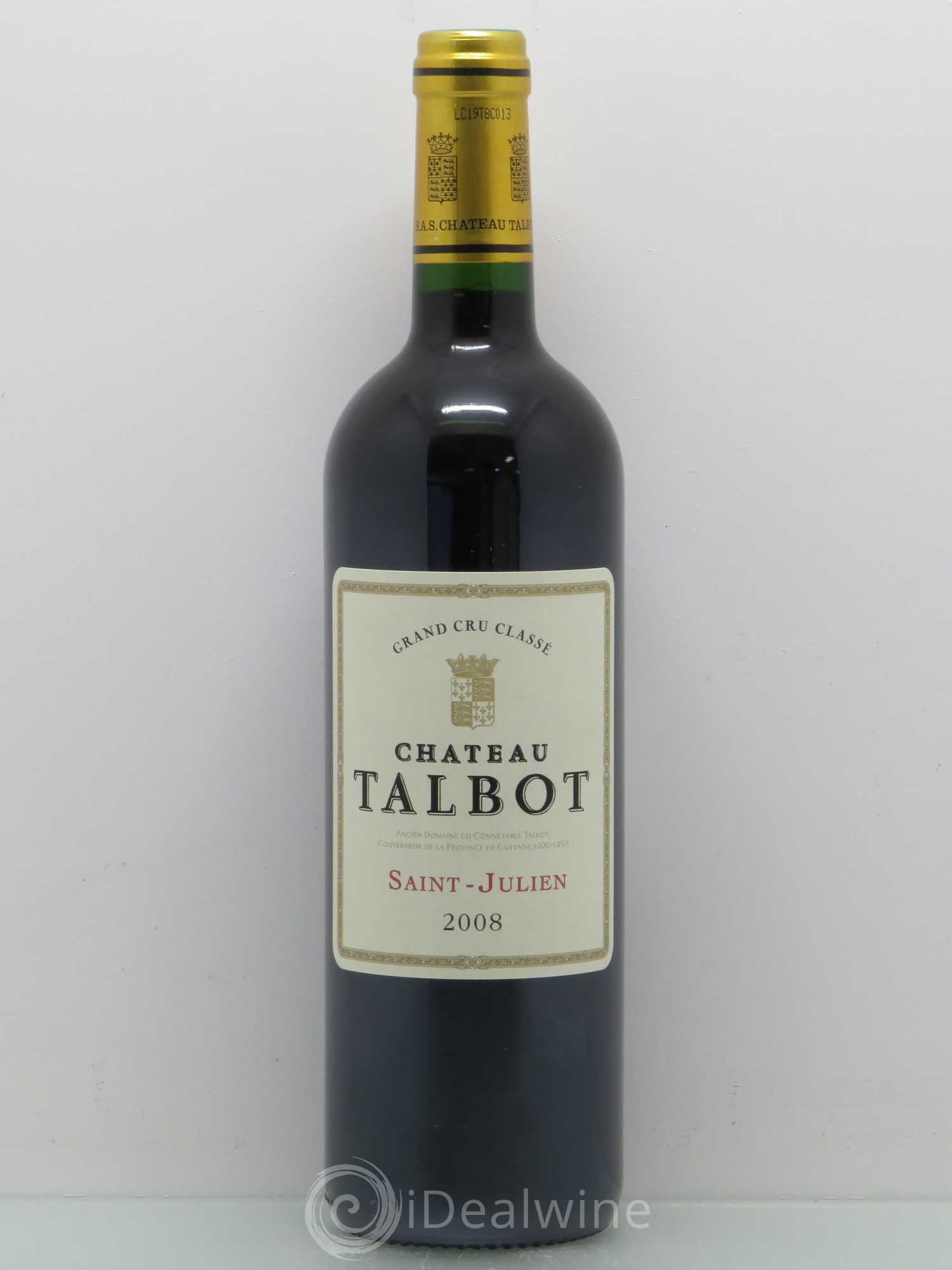 Château Talbot 4ème Grand Cru Classé 2008 - Lot de 1 bouteille - 0