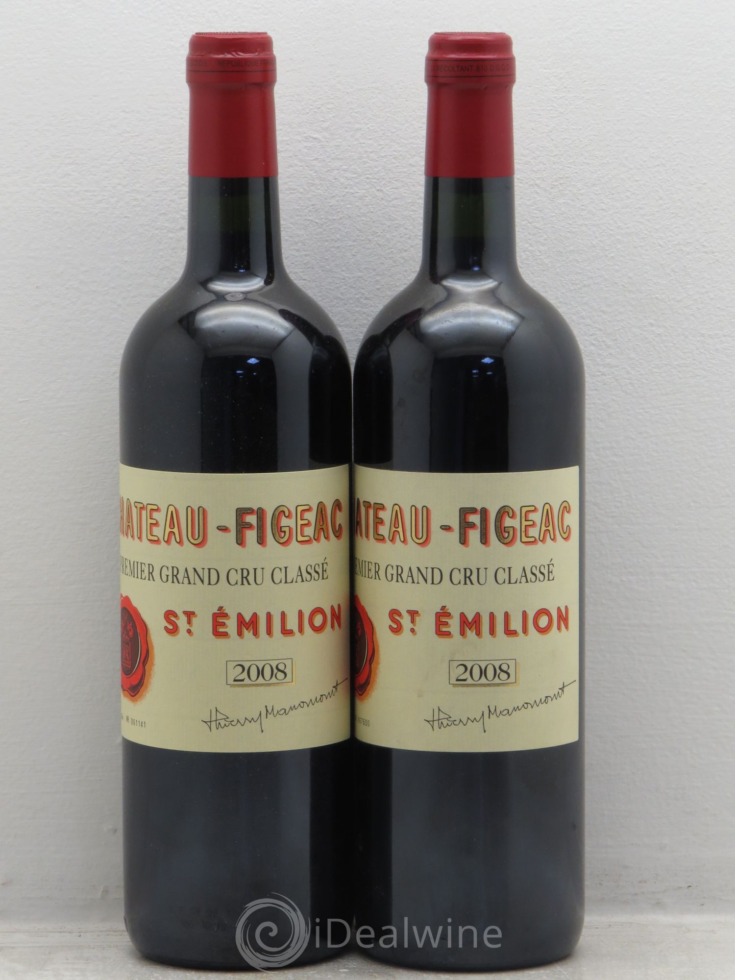 Château Figeac 1er Grand Cru Classé A 2008 - Lot de 2 bouteilles - 0