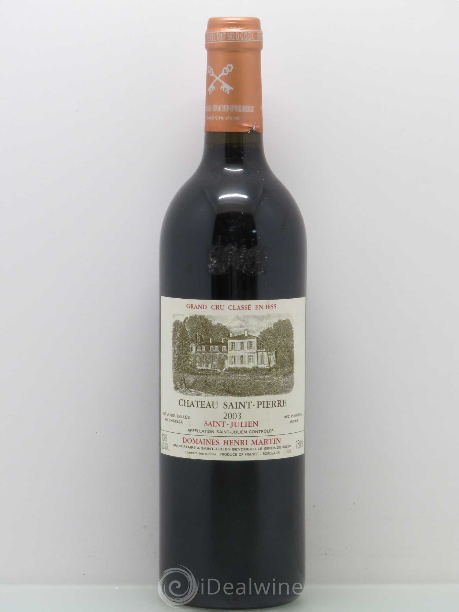 Château Saint-Pierre 4ème Grand Cru Classé 2003 - Lot de 1 bouteille - 0