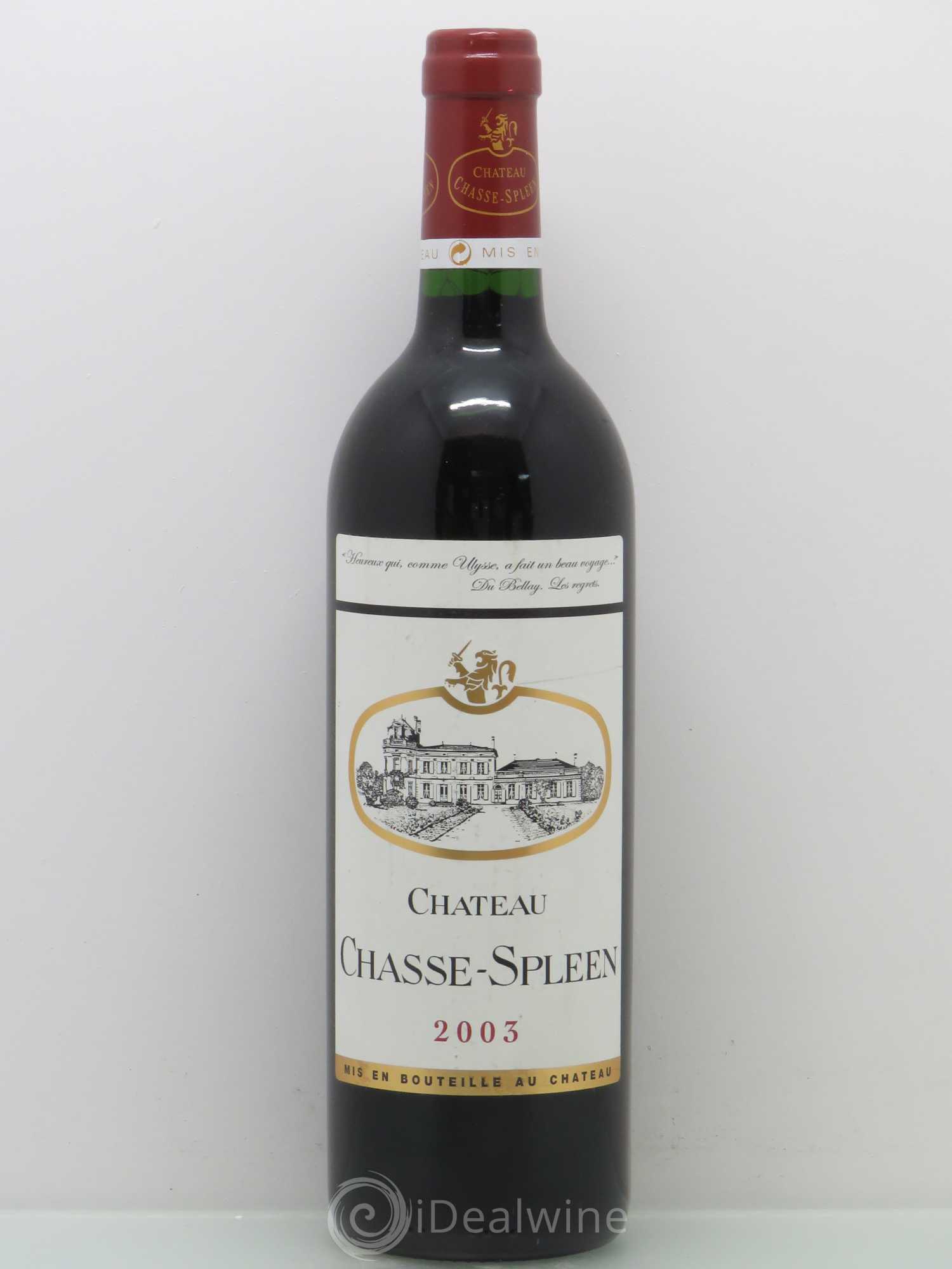 Château Chasse Spleen 2003 - Lot de 1 bouteille - 0