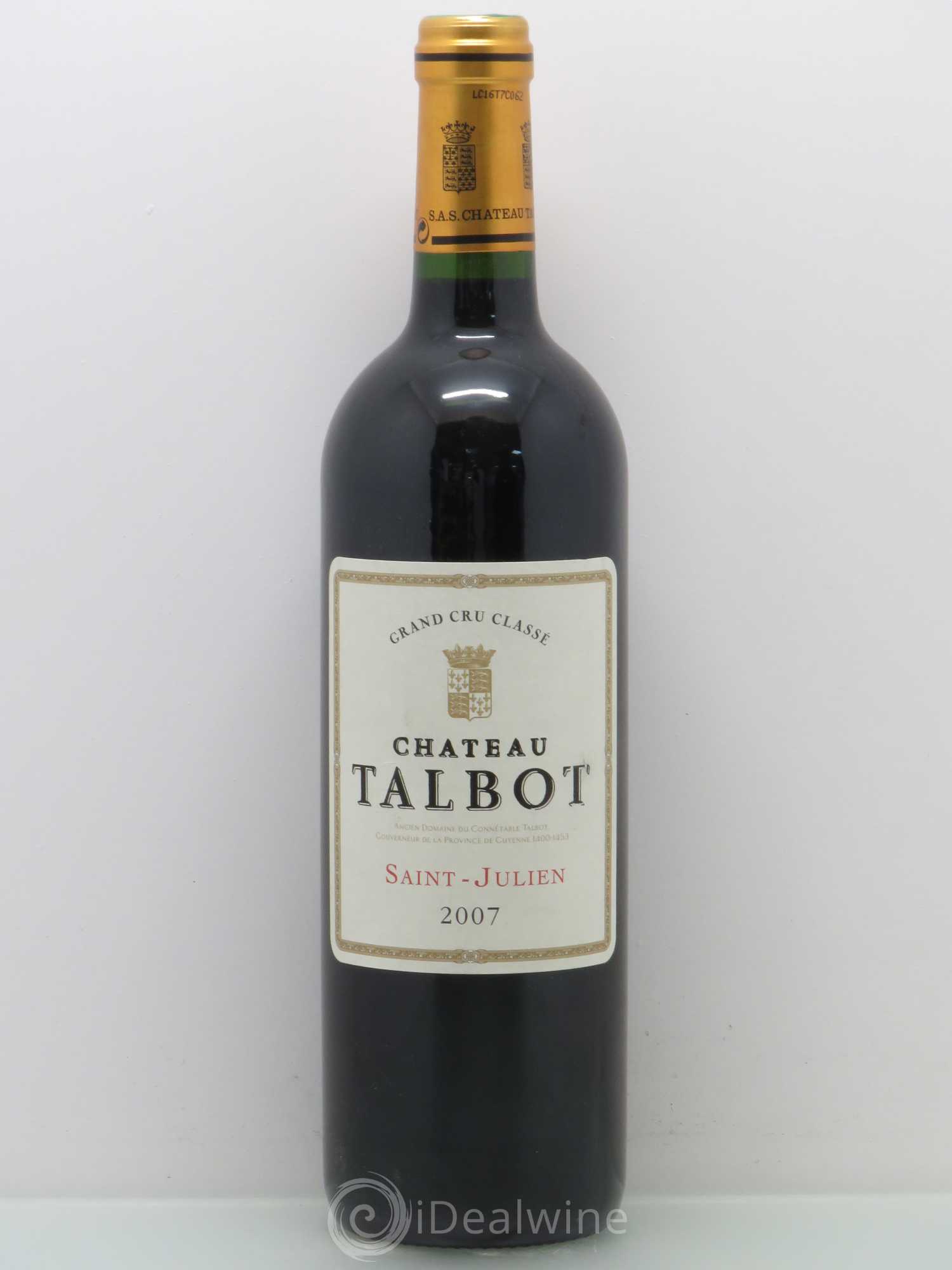 Château Talbot 4ème Grand Cru Classé 2007 - Lot de 1 bouteille - 0