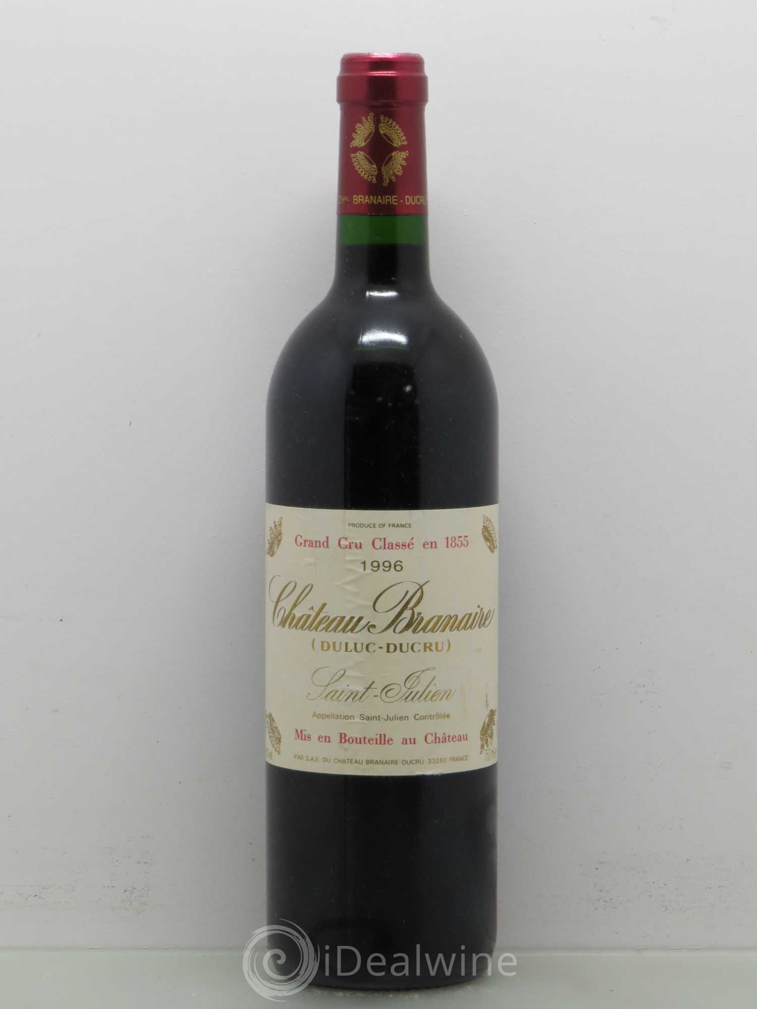 Château Branaire Ducru 4ème Grand Cru Classé 1996 - Lot de 1 bouteille - 0