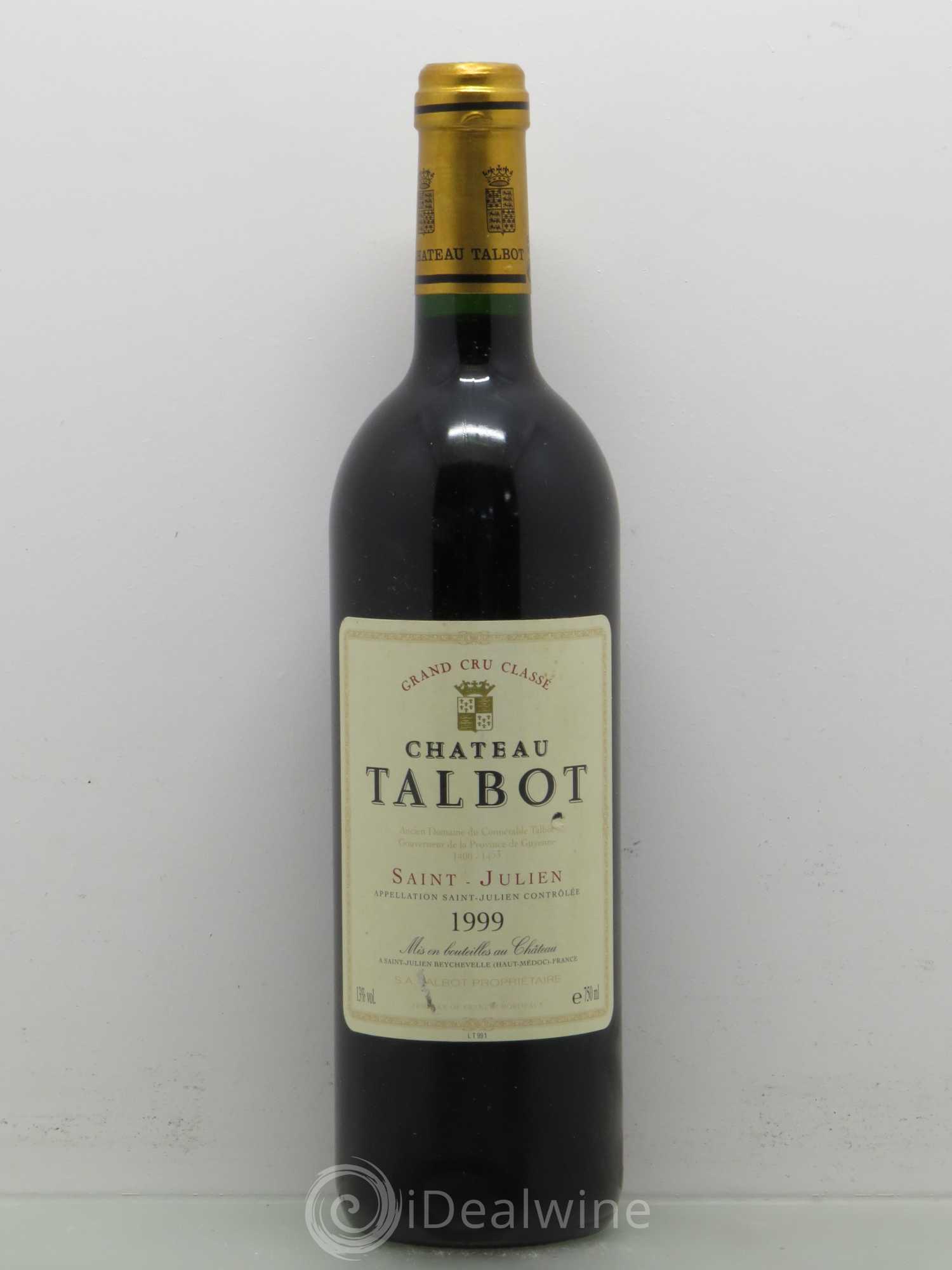 Château Talbot 4ème Grand Cru Classé 1999 - Lot de 1 bouteille - 0