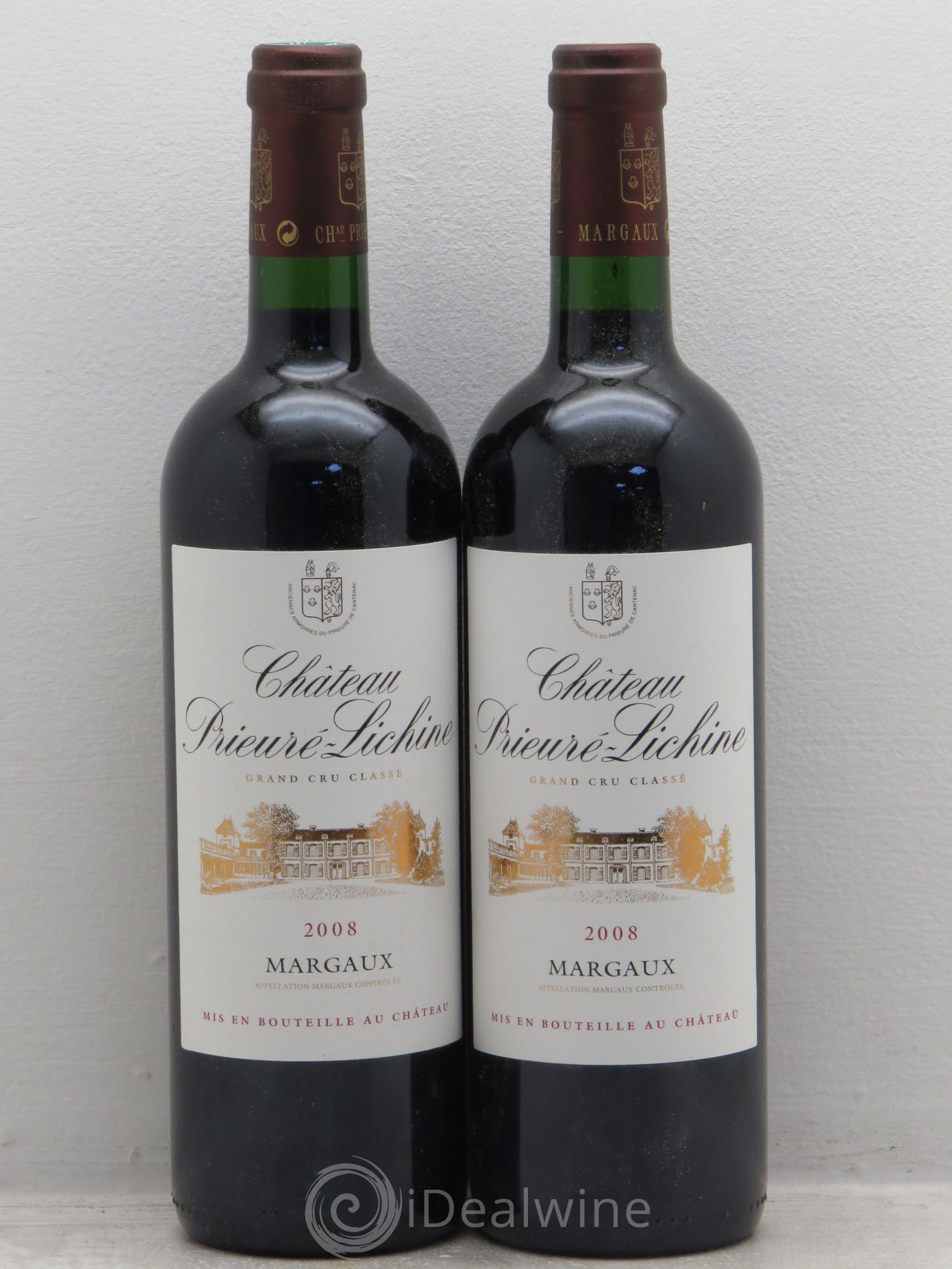 Château Prieuré Lichine 4ème Grand Cru Classé (sans prix de réserve) 2008 - Lot de 2 bouteilles - 0