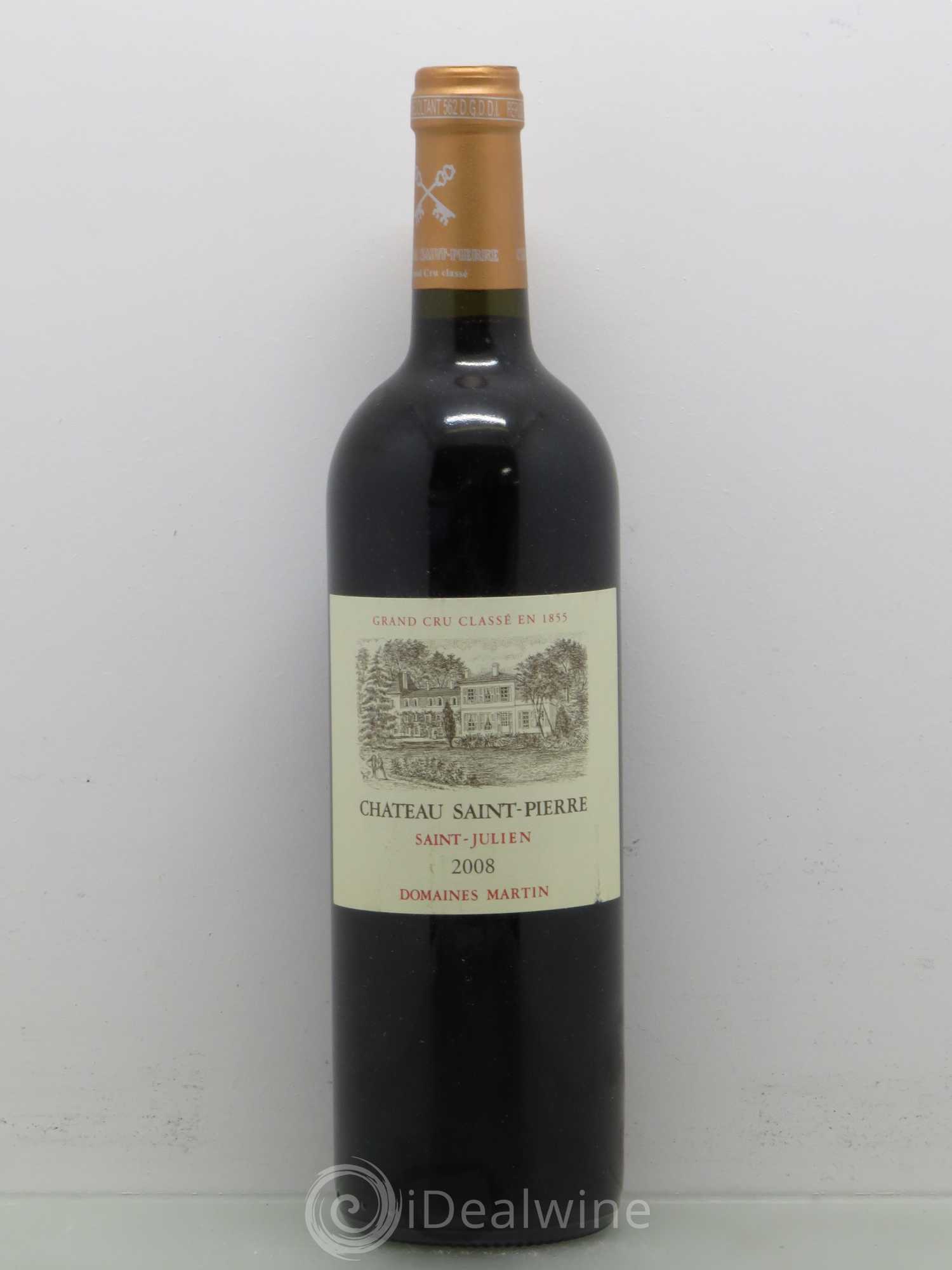 Château Saint-Pierre 4ème Grand Cru Classé 2008 - Lot de 1 bouteille - 0