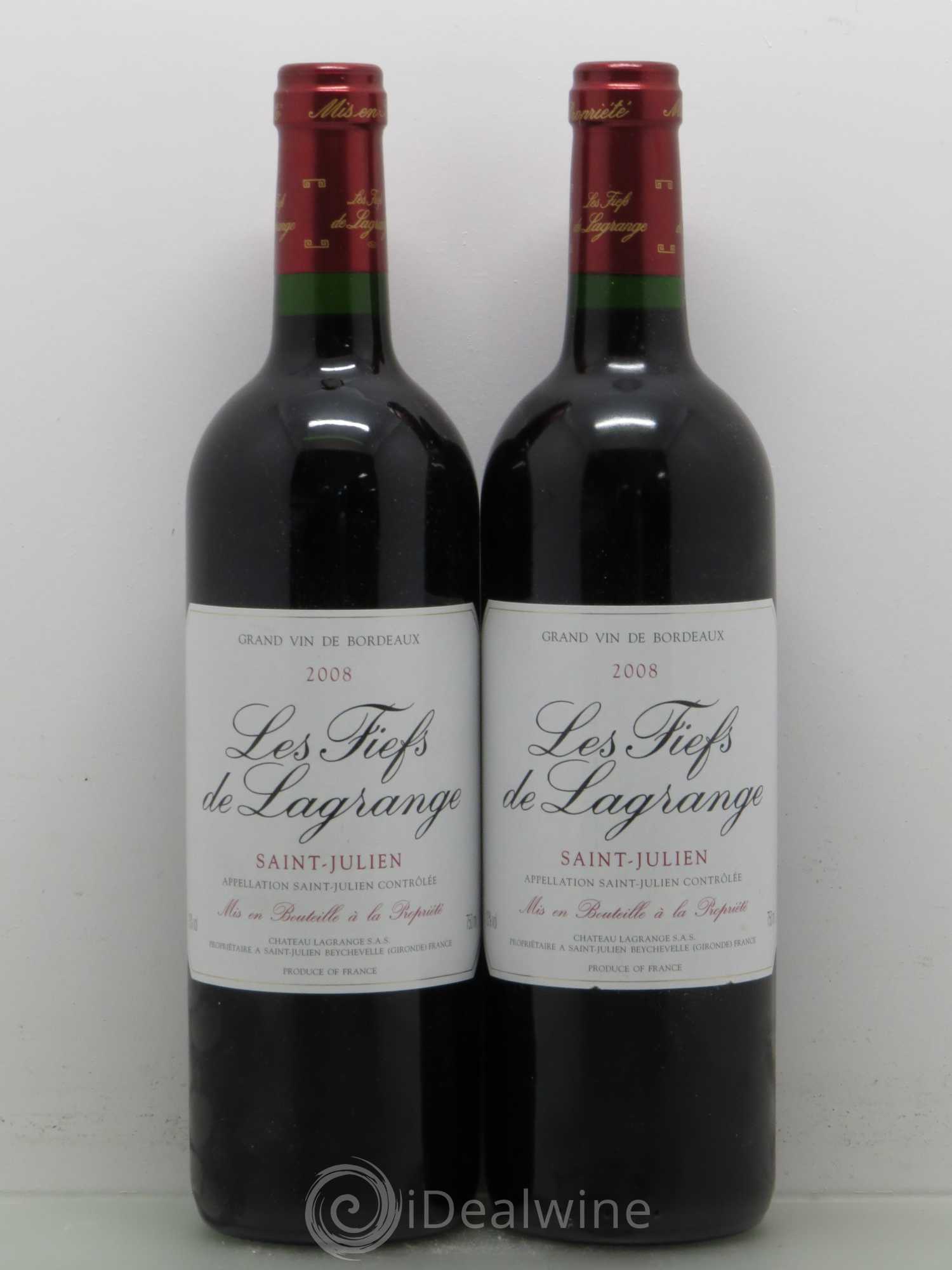Les Fiefs de Lagrange Second Vin 2008 - Lot de 2 bouteilles - 0