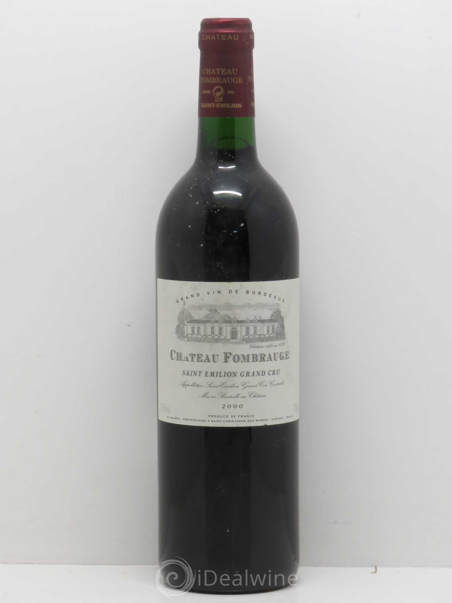 Château Fombrauge Grand Cru Classé 2000 - Lot de 1 bouteille - 0