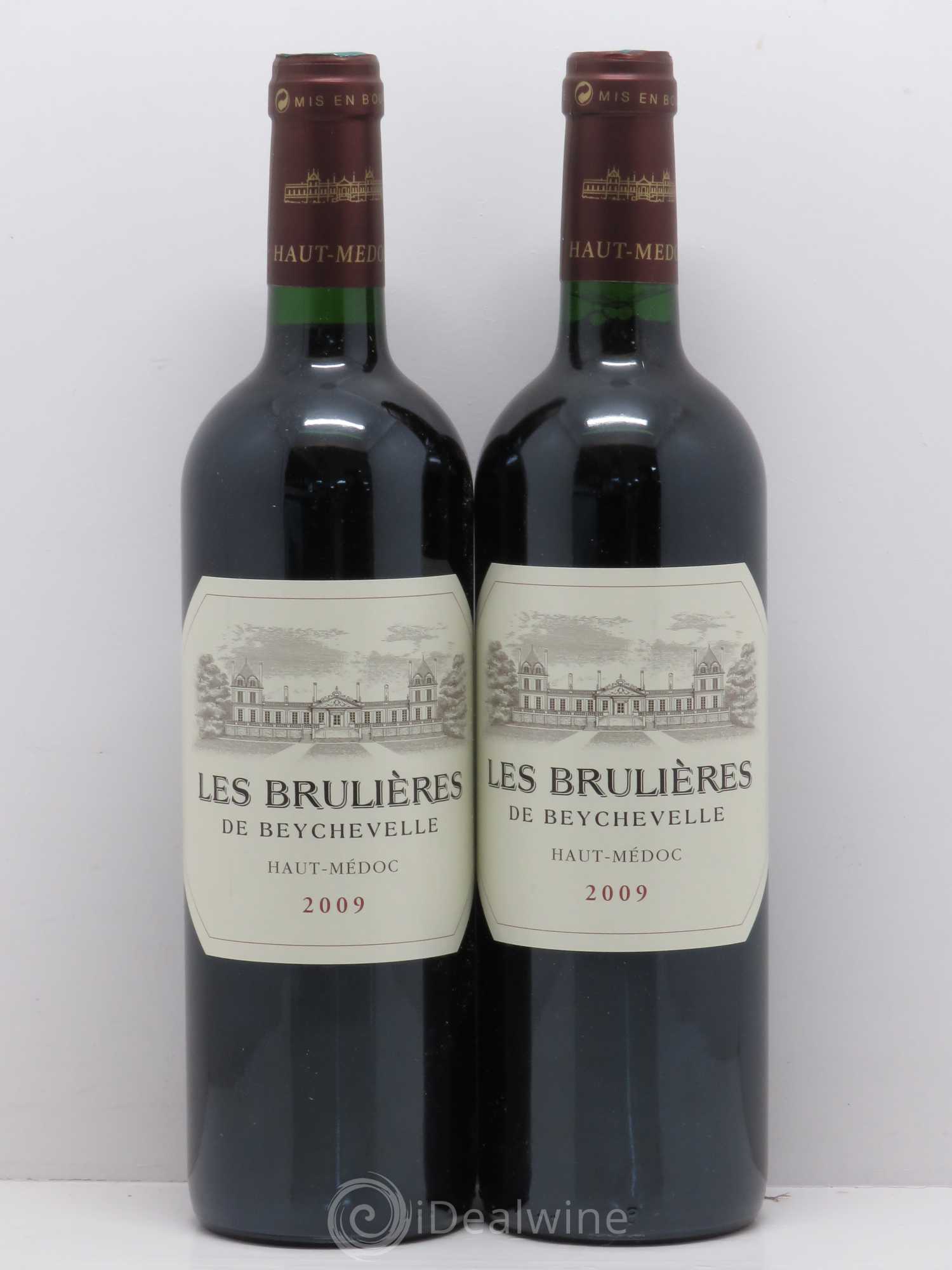 Haut Médoc Les Brulières De Beychevelle (sans prix de réserve) 2009 - Posten von 2 Flaschen - 0