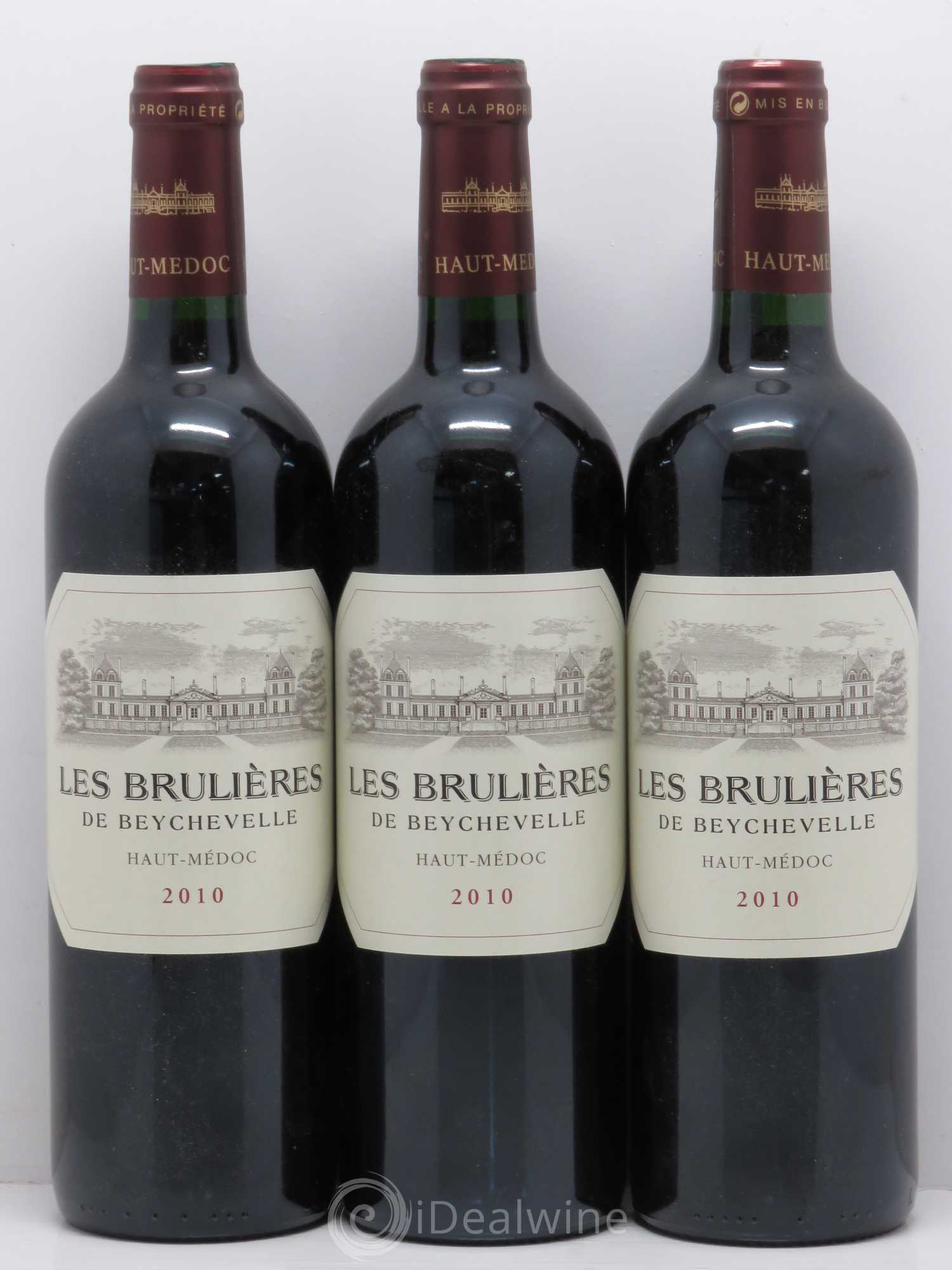 Haut Médoc Les Brulières De Beychevelle (sans prix de réserve) 2010 - Posten von 3 Flaschen - 0
