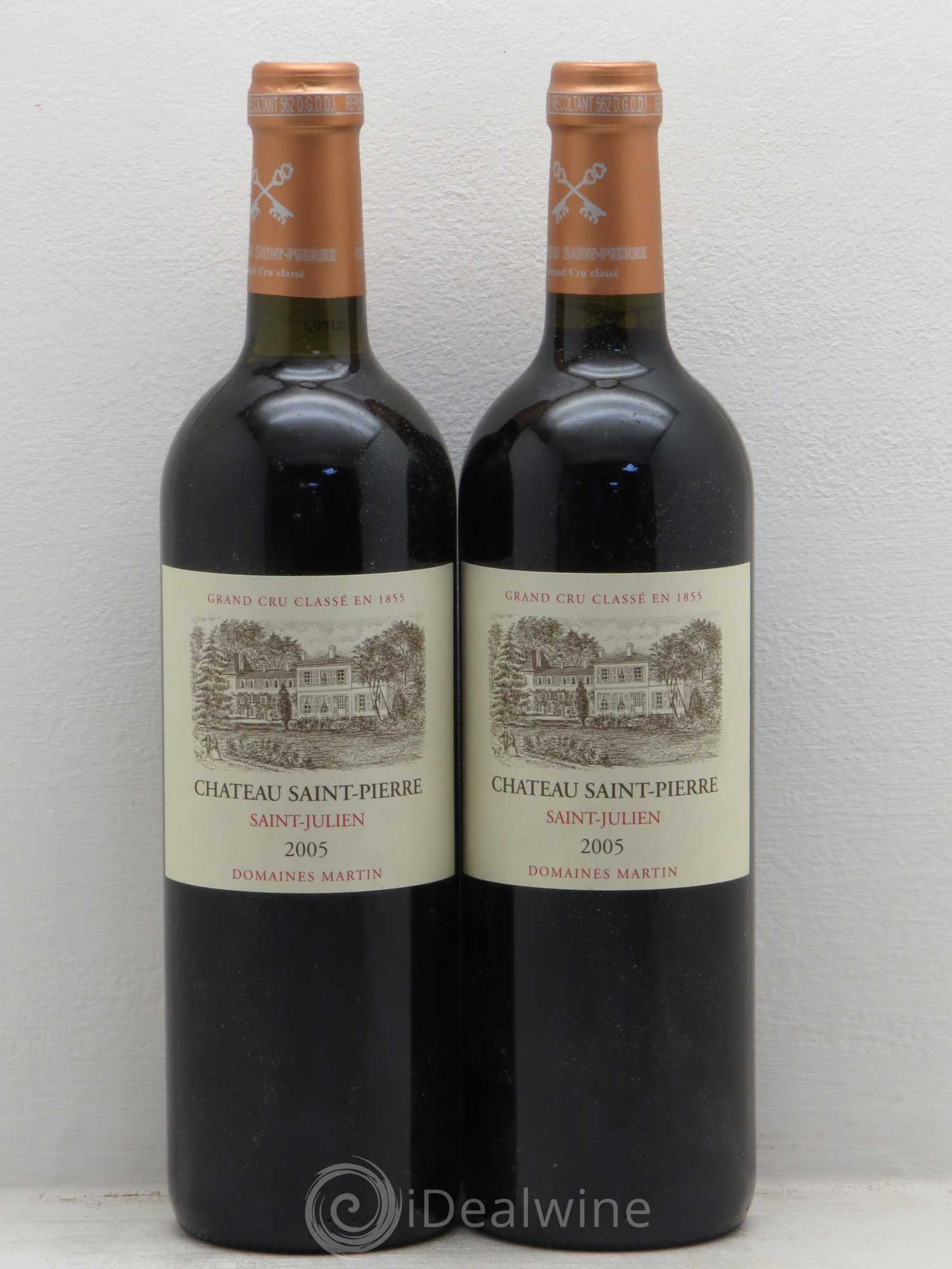 Château Saint-Pierre 4ème Grand Cru Classé 2005 - Lot de 2 bouteilles - 0
