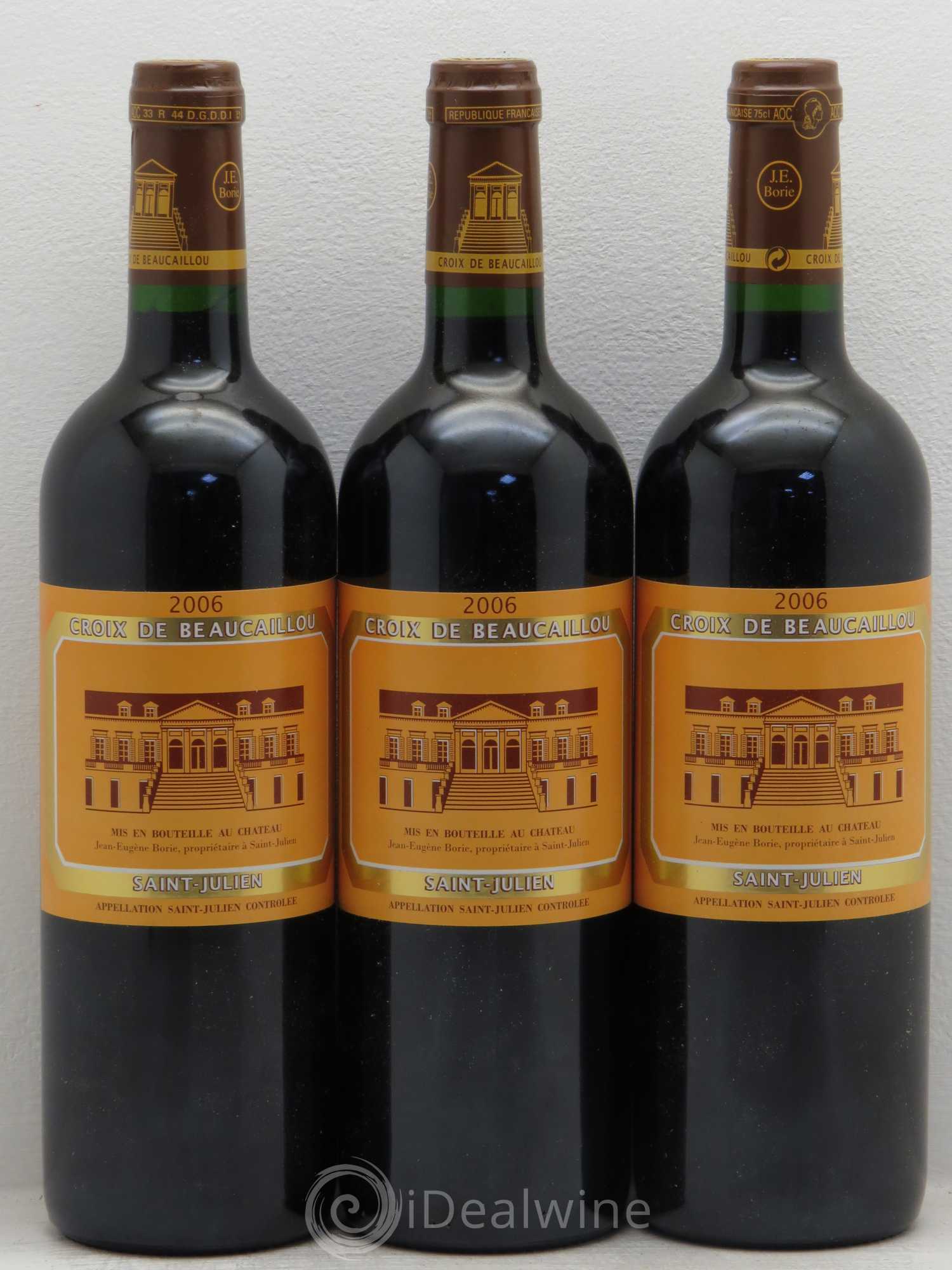 La Croix de Beaucaillou Second Vin 2006 - Lot de 3 bouteilles - 0