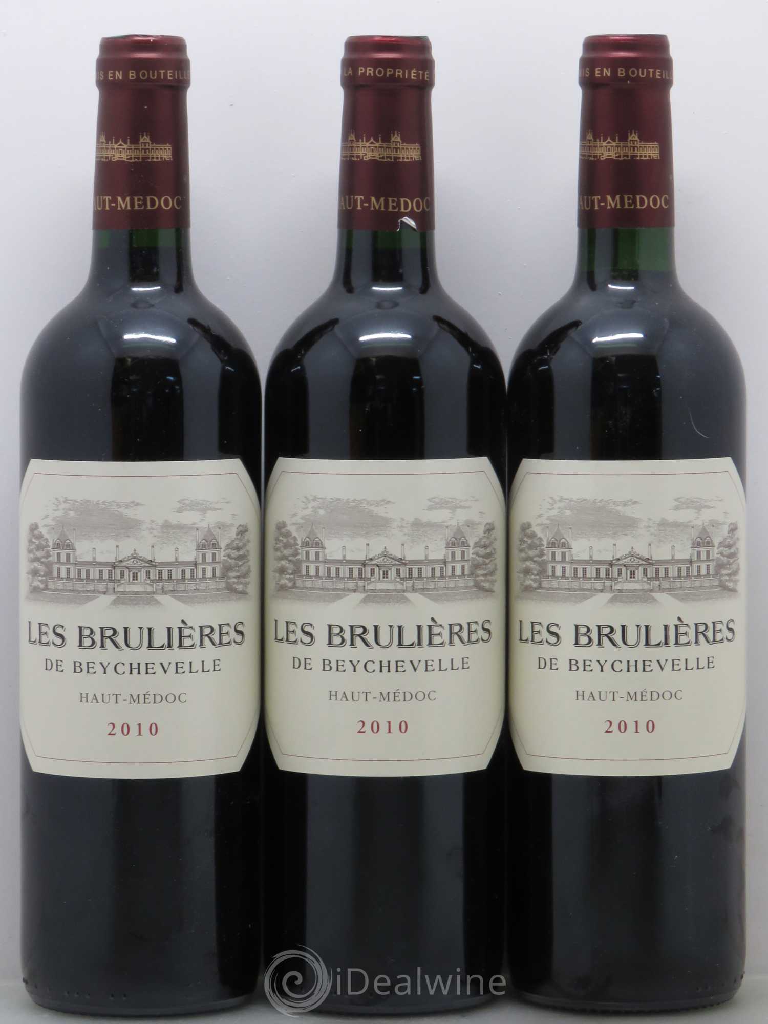 Haut Médoc Les brulieres de Beychevelle 2010 - Posten von 3 Flaschen - 0