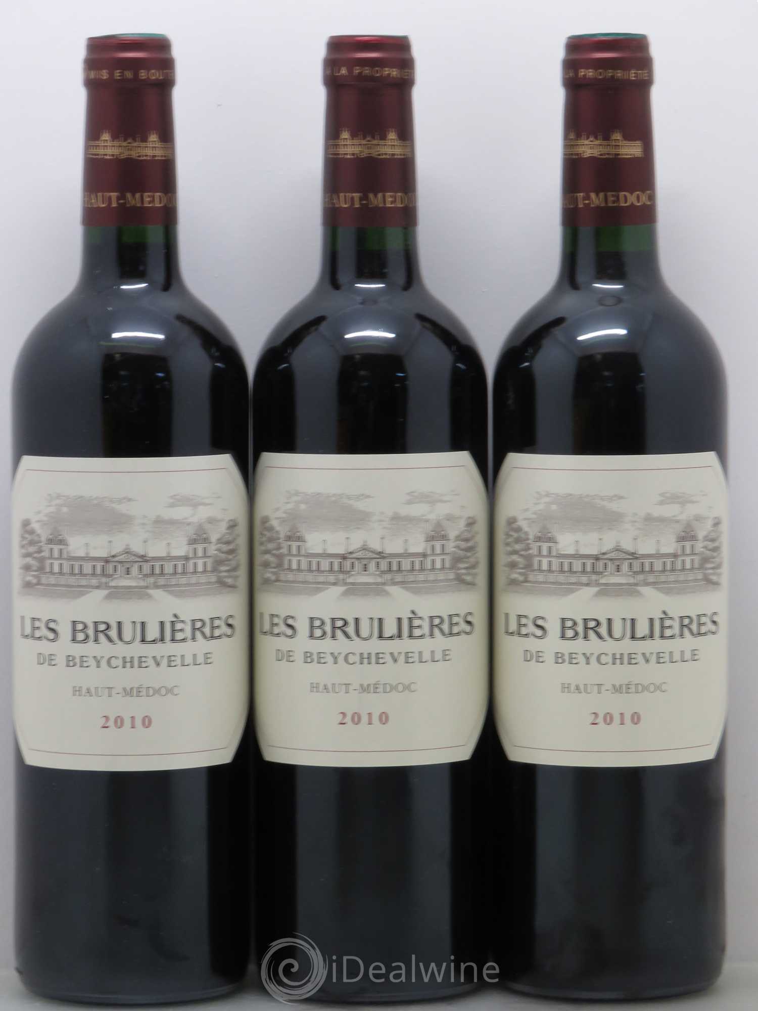 Haut Médoc Les brulieres de Beychevelle 2010 - Posten von 3 Flaschen - 0