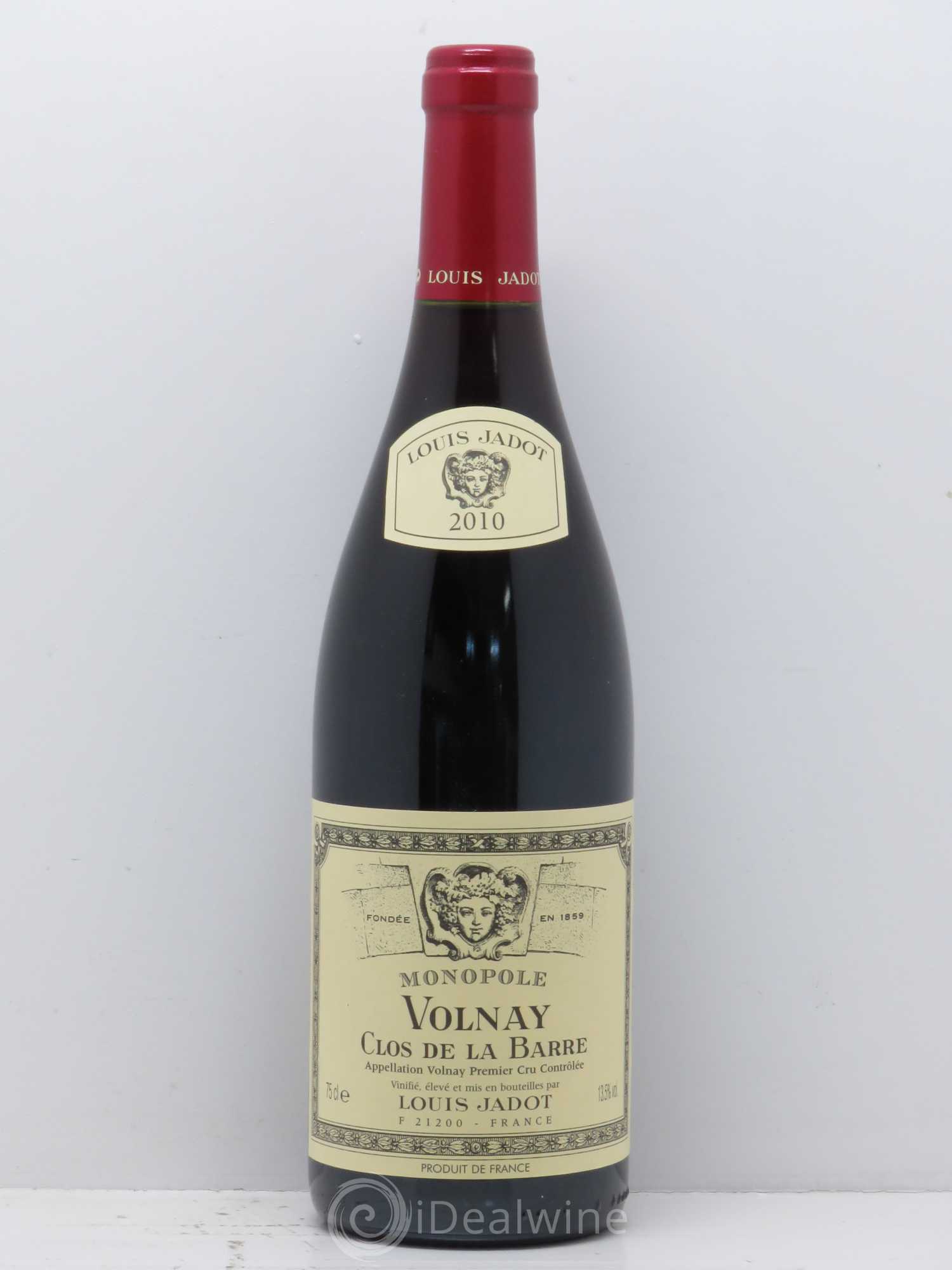 Volnay 1er Cru Clos de la Barre Monopole Maison Louis Jadot 2010 - Lot de 1 bouteille - 0