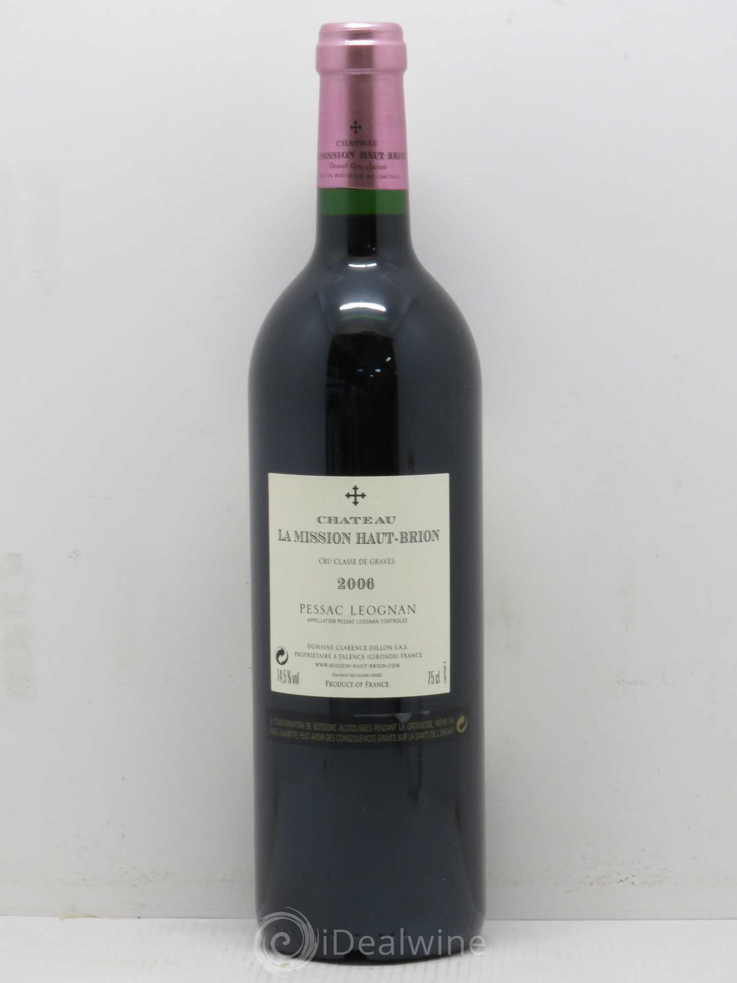 Château la Mission Haut-Brion Cru Classé de Graves 2006 - Lot de 1 bouteille - 1