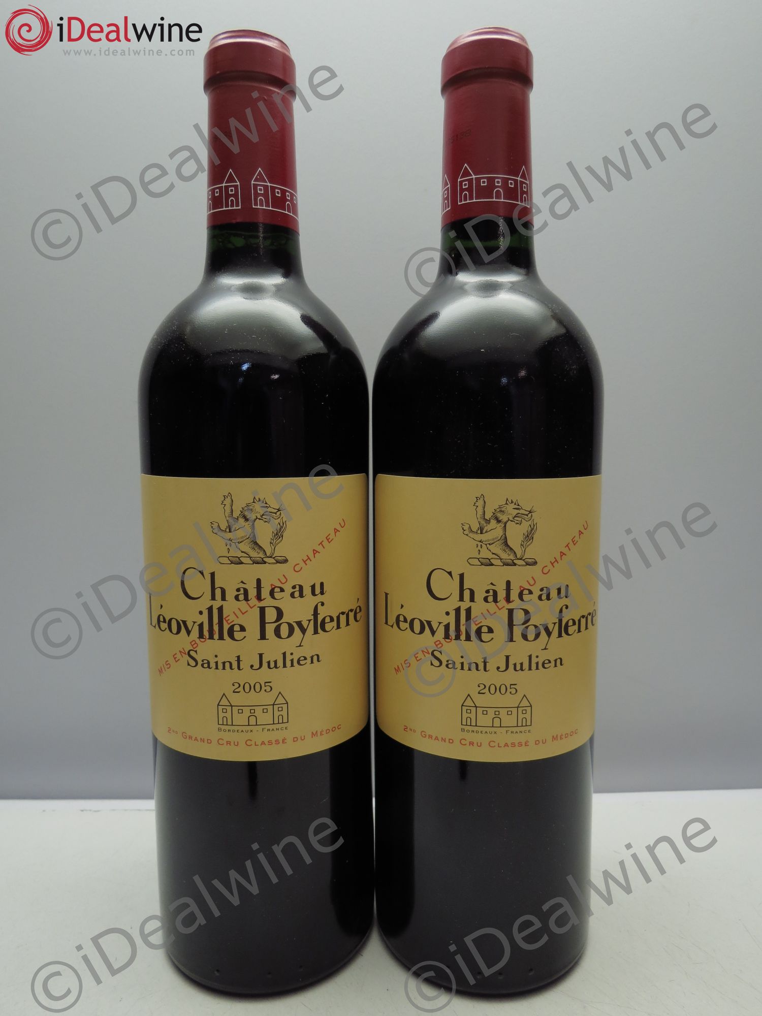 Château Léoville Poyferré 2ème Grand Cru Classé 2005 - Lot de 2 bouteilles - 0