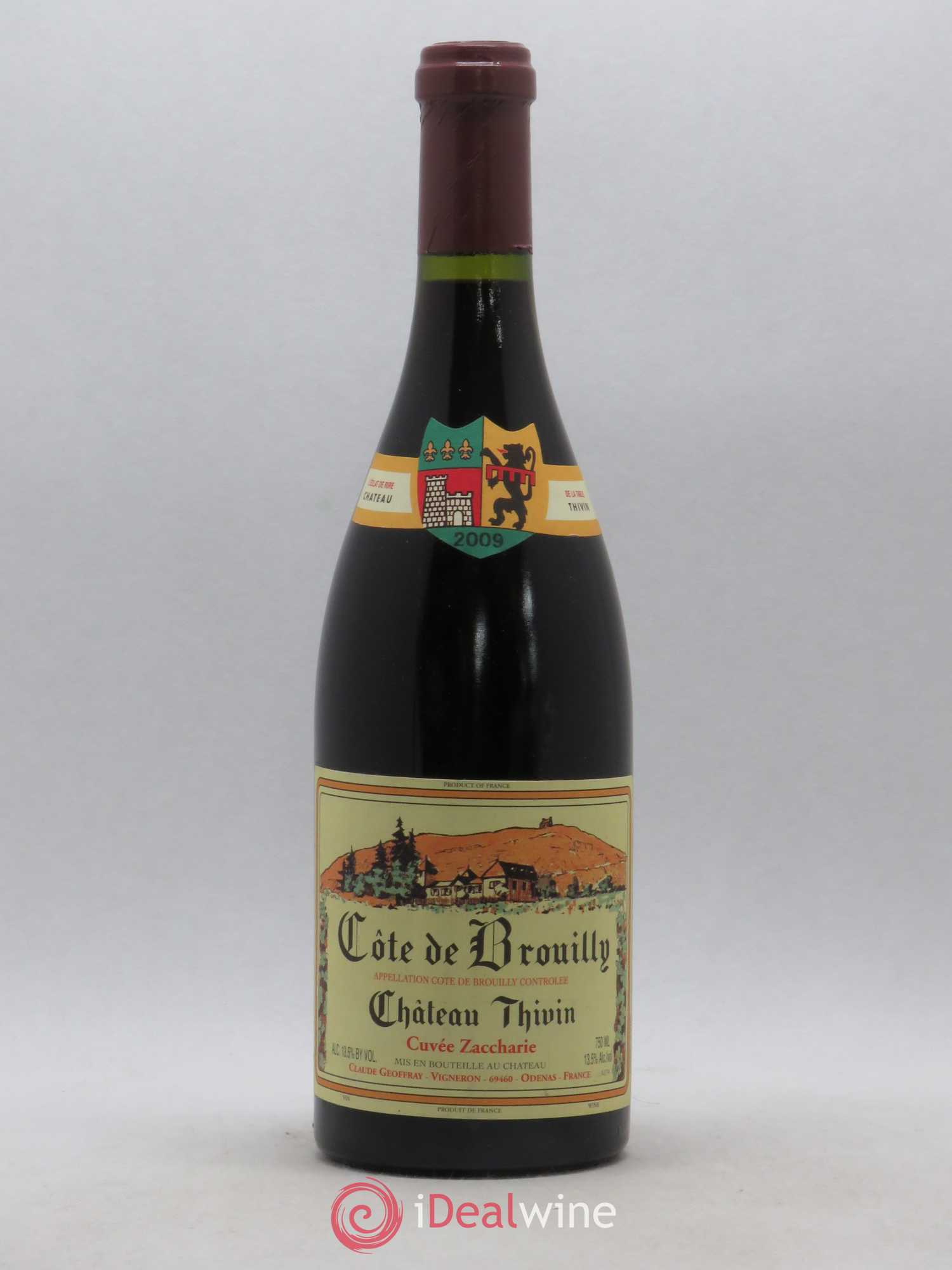 Côte de Brouilly Cuvée Zaccharie Château Thivin 2009 - Lot de 1 bouteille - 0