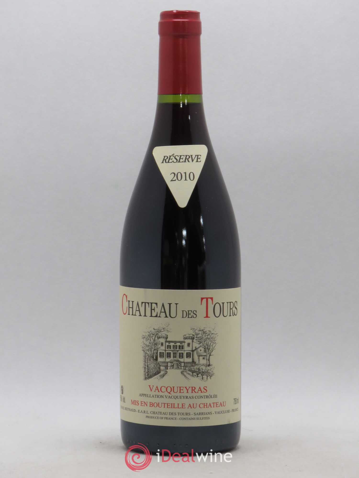 Vacqueyras Château des Tours Emmanuel Reynaud 2010 - Lot de 1 bouteille - 0