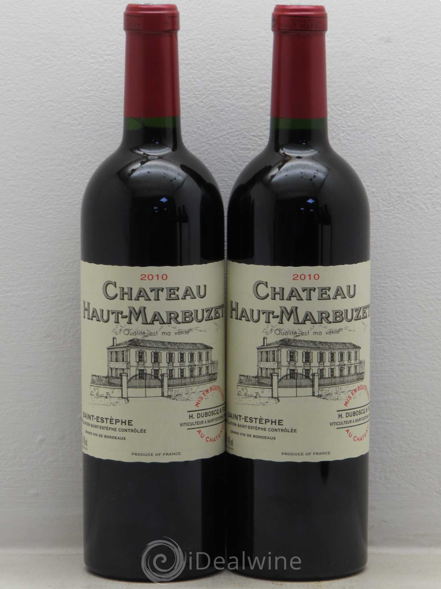 Château Haut Marbuzet 2010 - Lot de 2 bouteilles - 0