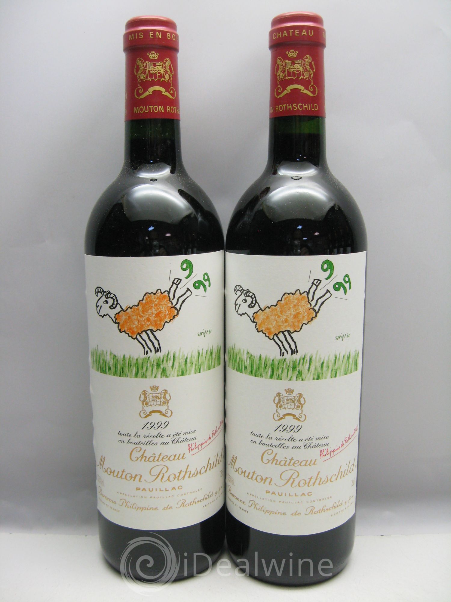 Château Mouton Rothschild 1er Grand Cru Classé 1999 - Lot de 6 bouteilles - 0