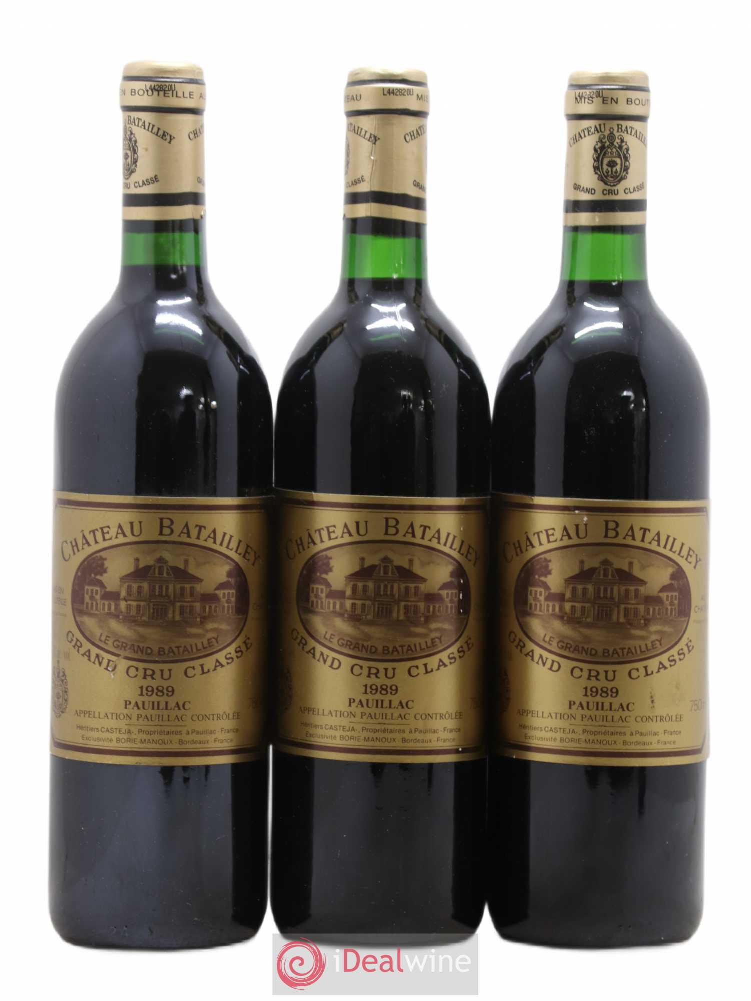 Château Batailley 5ème Grand Cru Classé 1989 - Lot de 3 bouteilles - 0