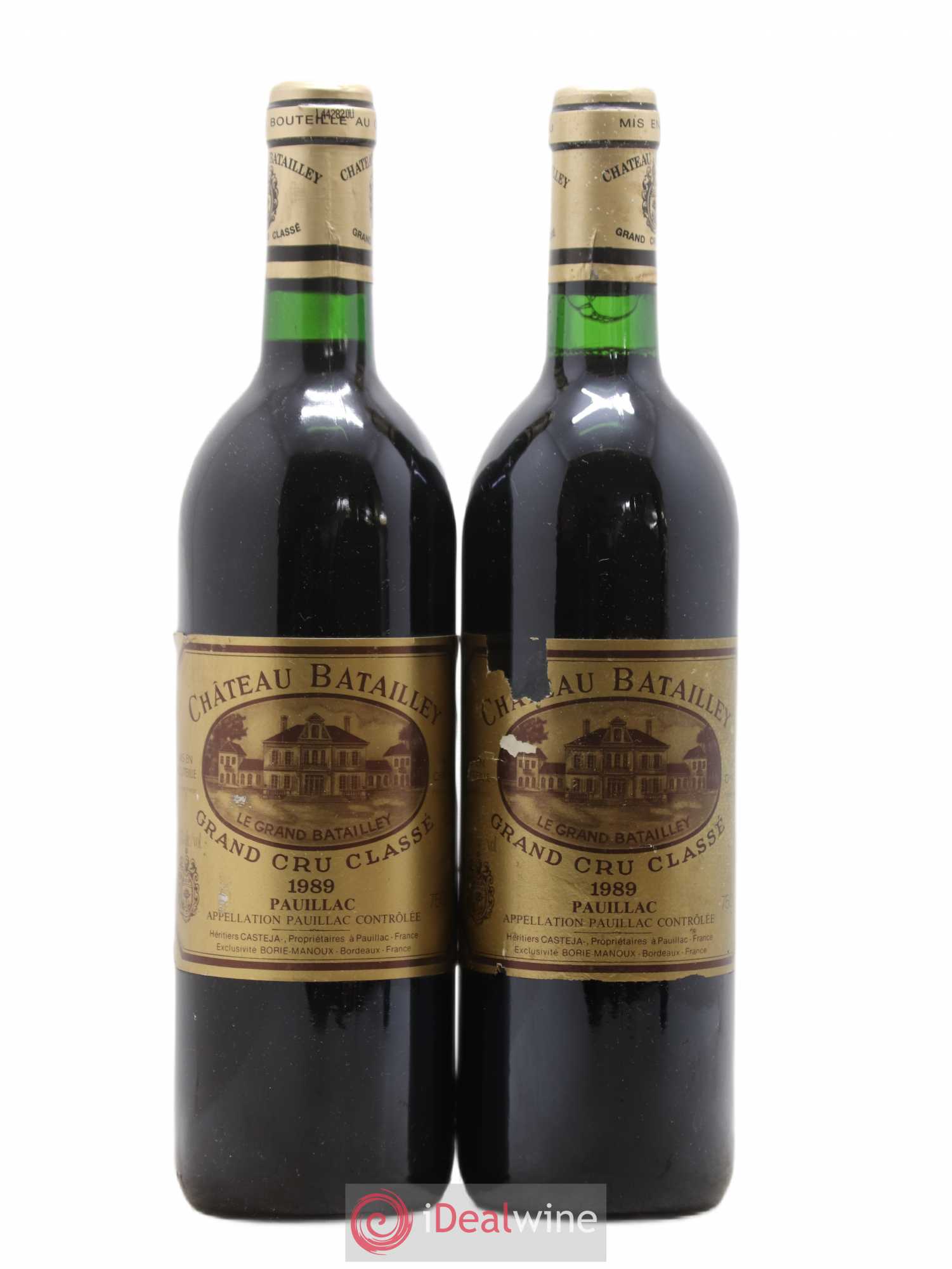 Château Batailley 5ème Grand Cru Classé 1989 - Lot de 2 bouteilles - 0