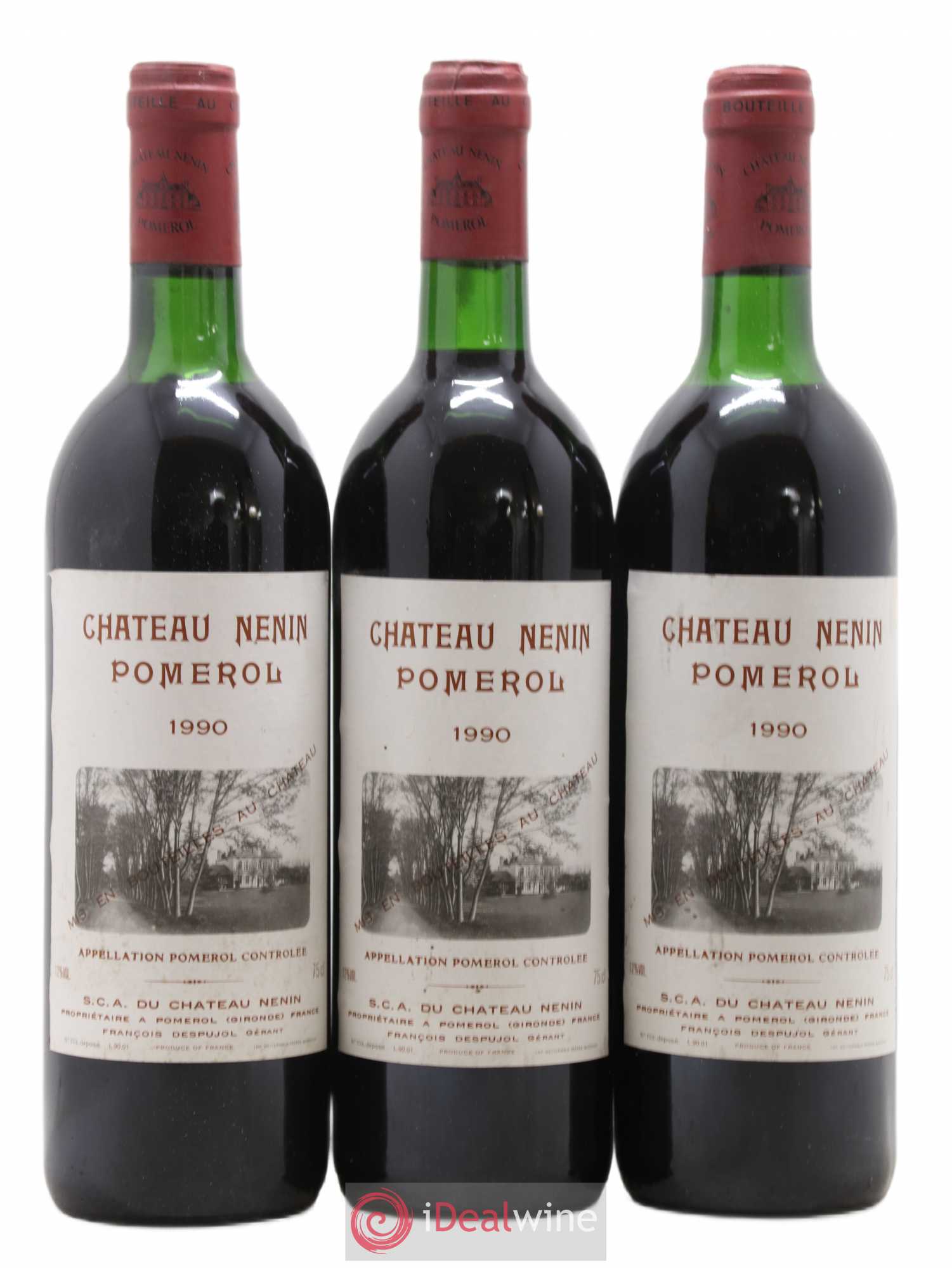 Château Nenin 1990 - Lot de 3 bouteilles - 0