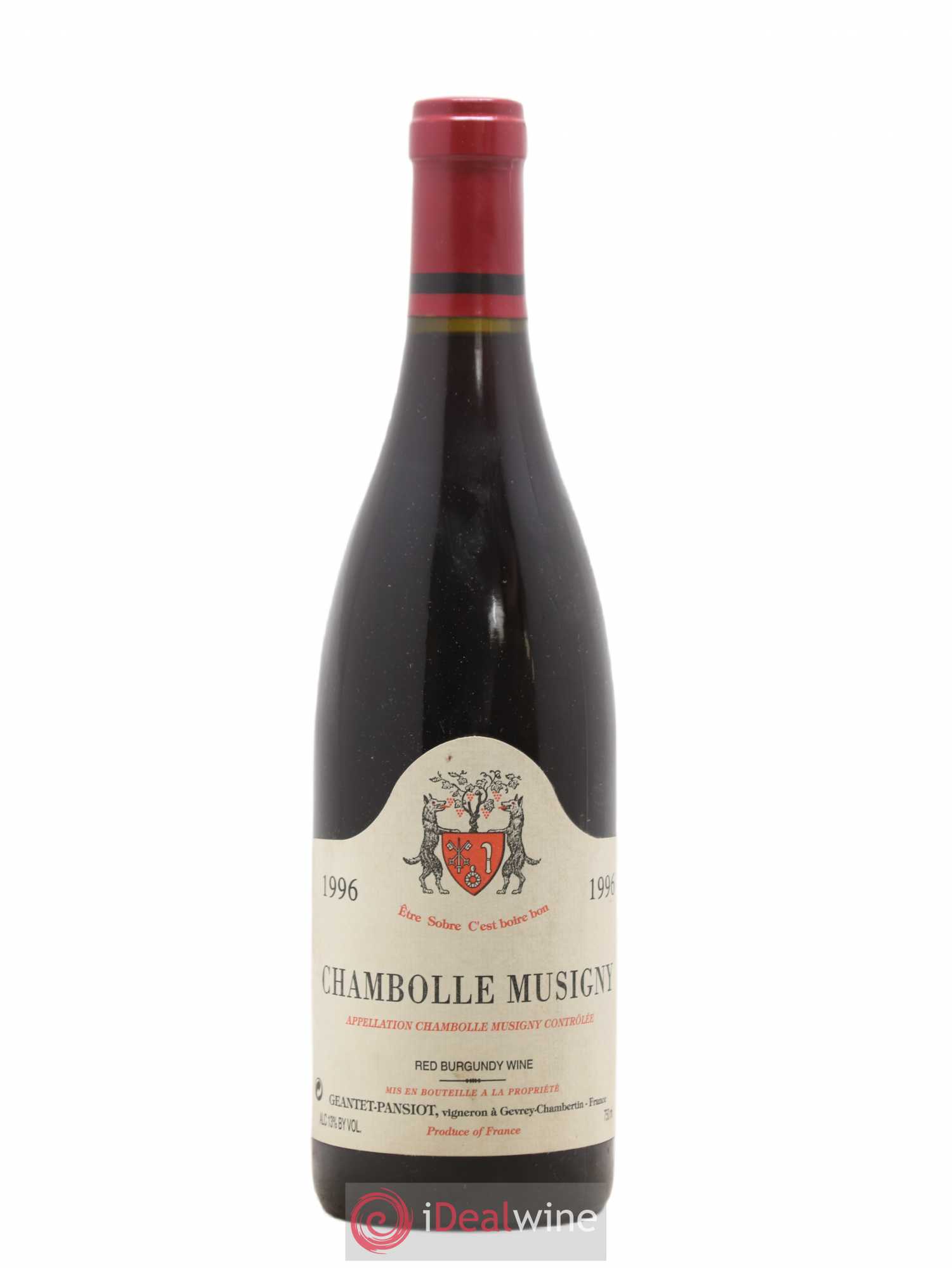 Chambolle-Musigny Geantet-Pansiot 1996 - Lot de 1 bouteille - 0