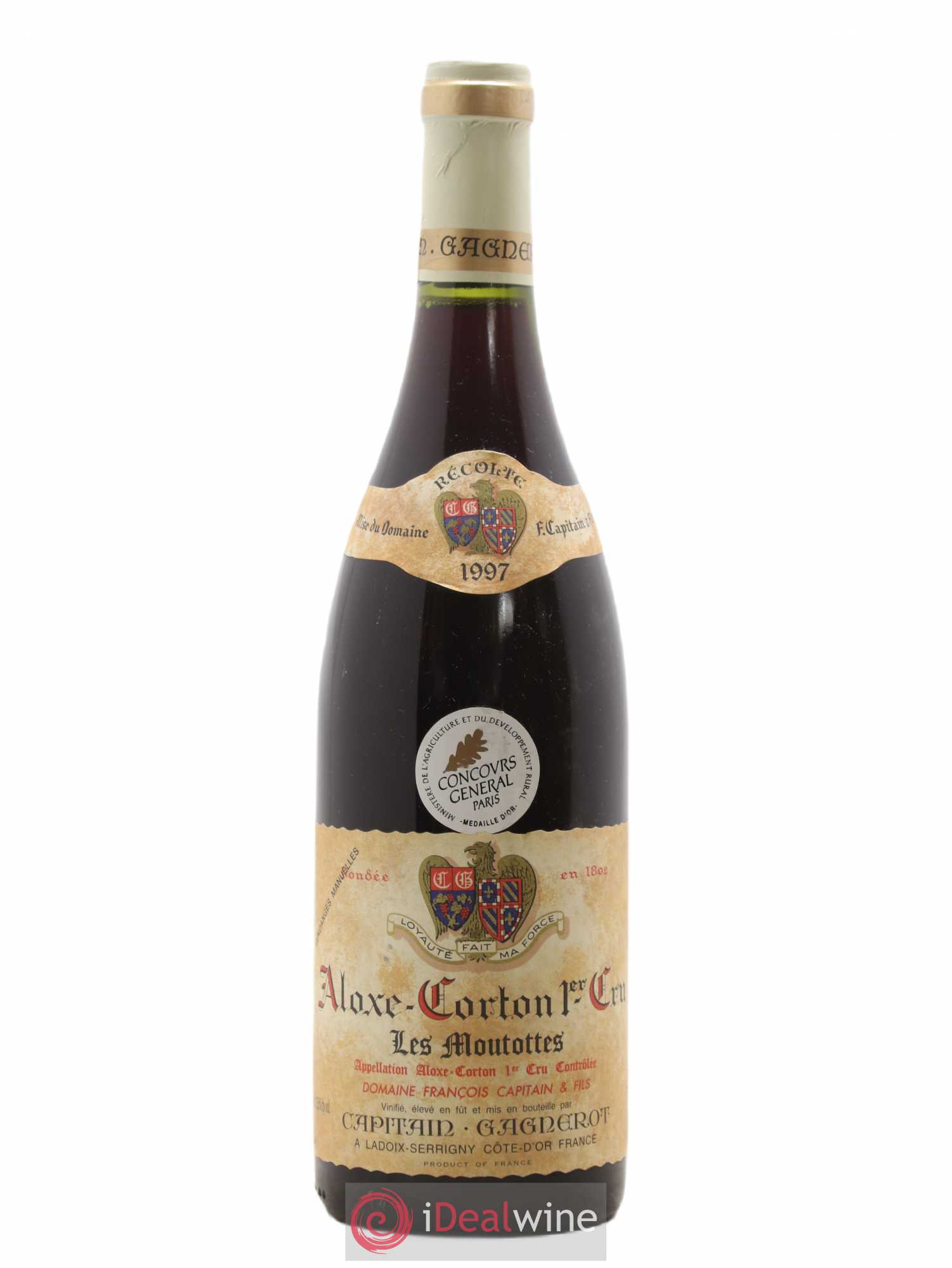 Aloxe-Corton 1er Cru Les Moutottes Capitain Gagnerot 1997 - Lot de 1 bouteille - 0