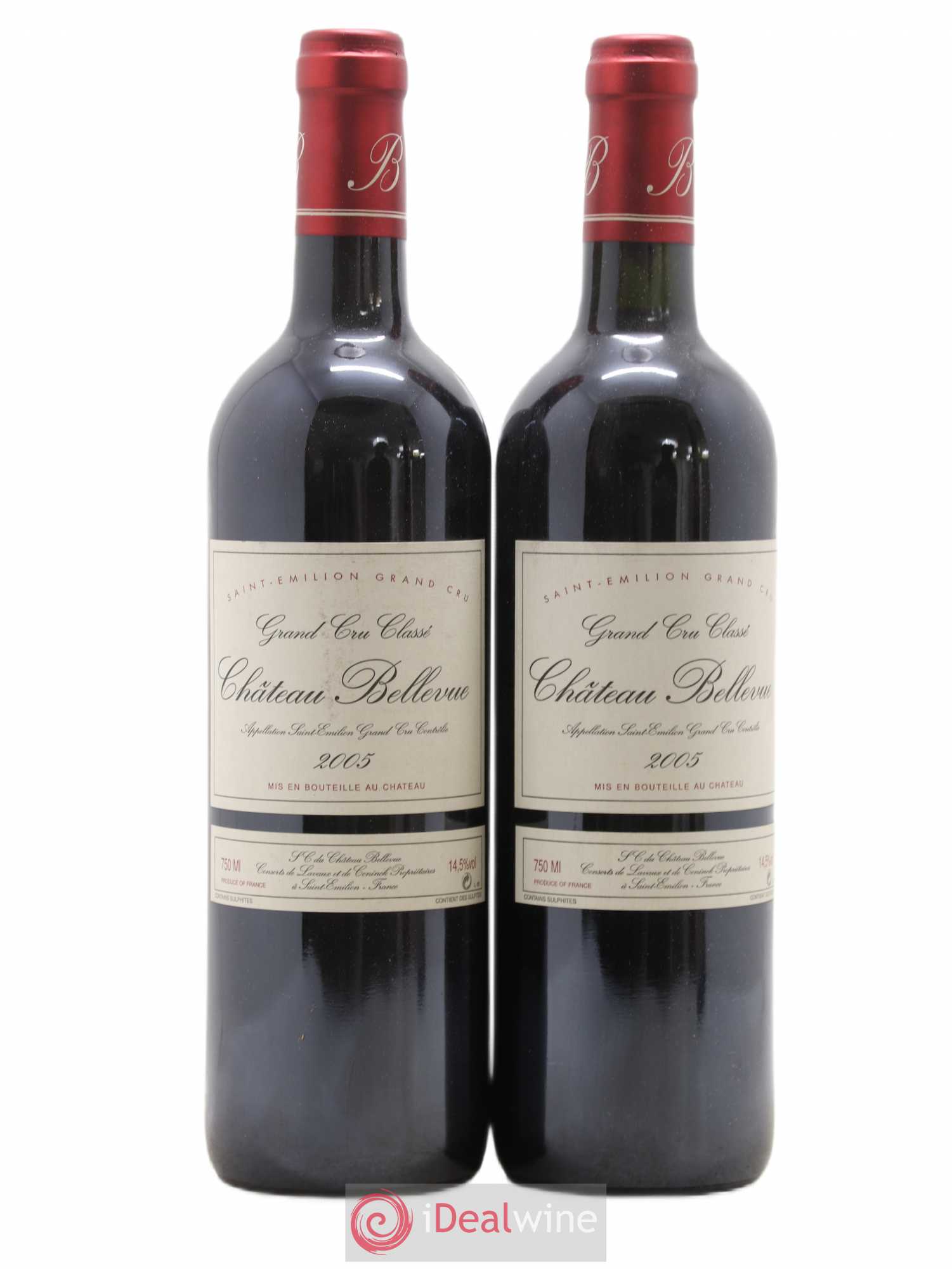 Château Bellevue Grand Cru Classé 2005 - Lot de 2 bouteilles - 0