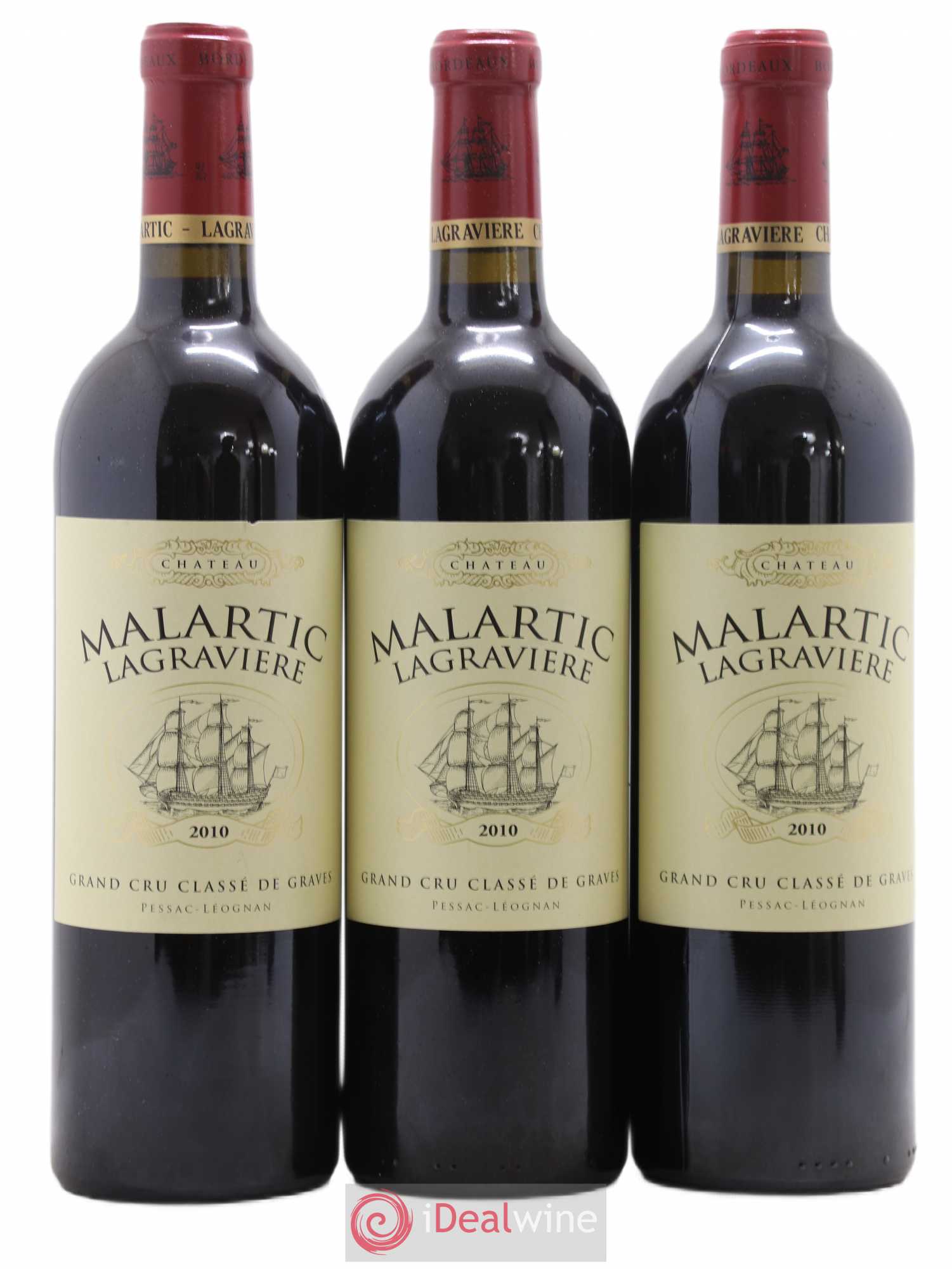 Château Malartic-Lagravière Cru Classé de Graves 2010 - Lot de 3 bouteilles - 0