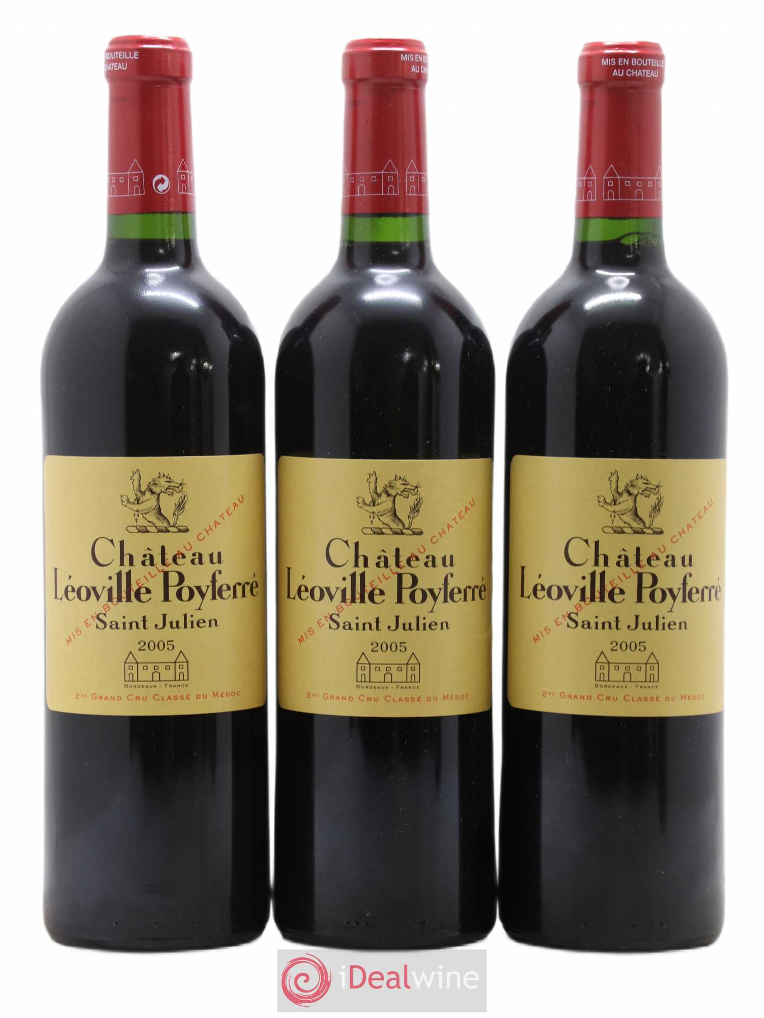 Château Léoville Poyferré 2ème Grand Cru Classé 2005 - Lot de 3 bouteilles - 0