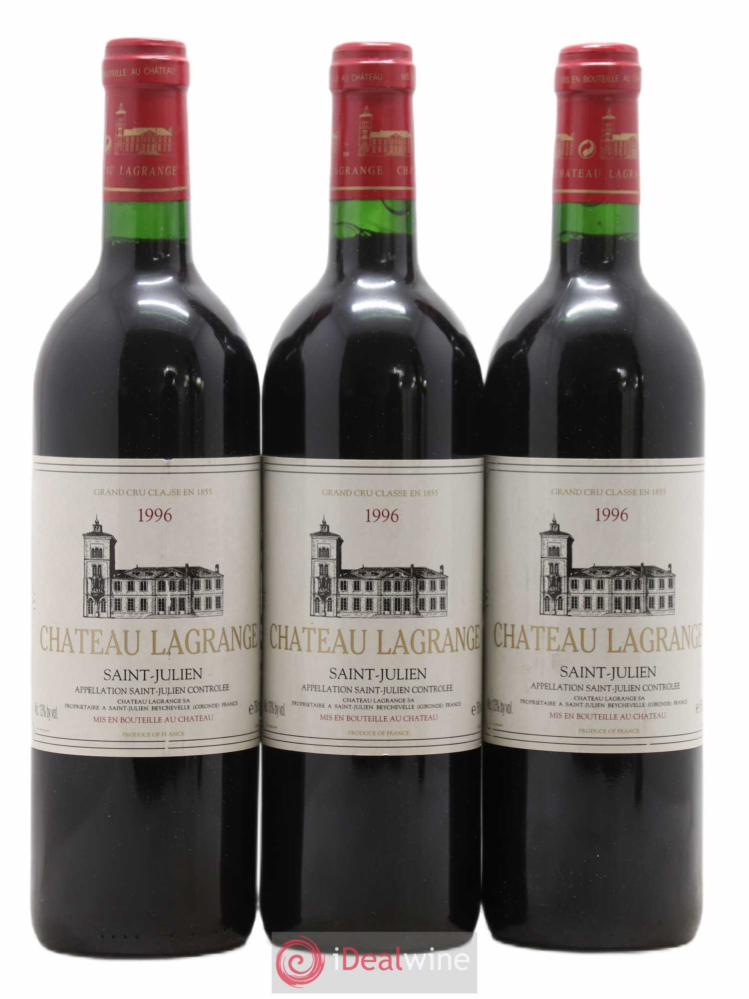 Château Lagrange 3ème Grand Cru Classé 1996 - Lot de 3 bouteilles - 0