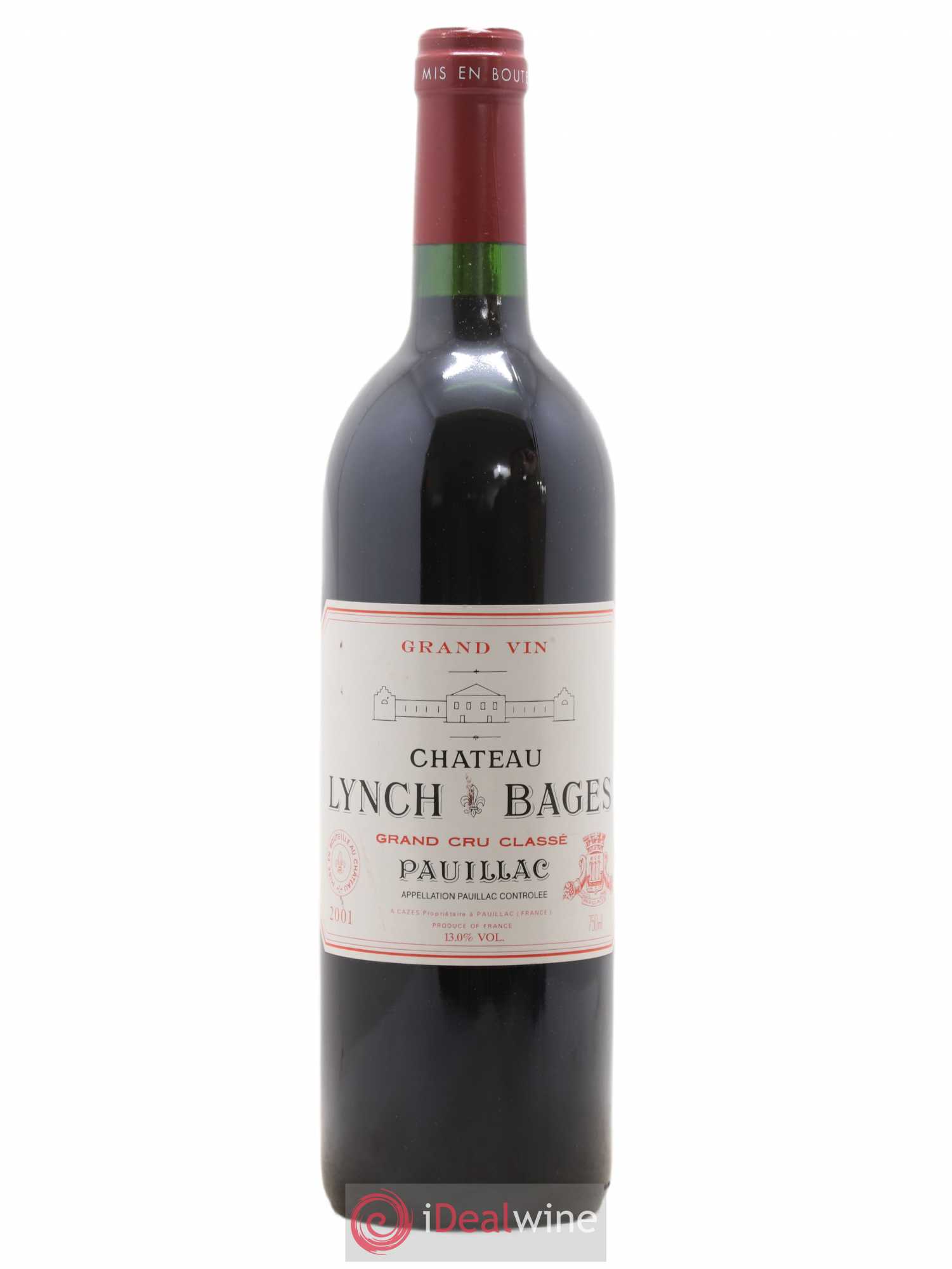 Château Lynch Bages 5ème Grand Cru Classé 2001 - Lot de 1 bouteille - 0