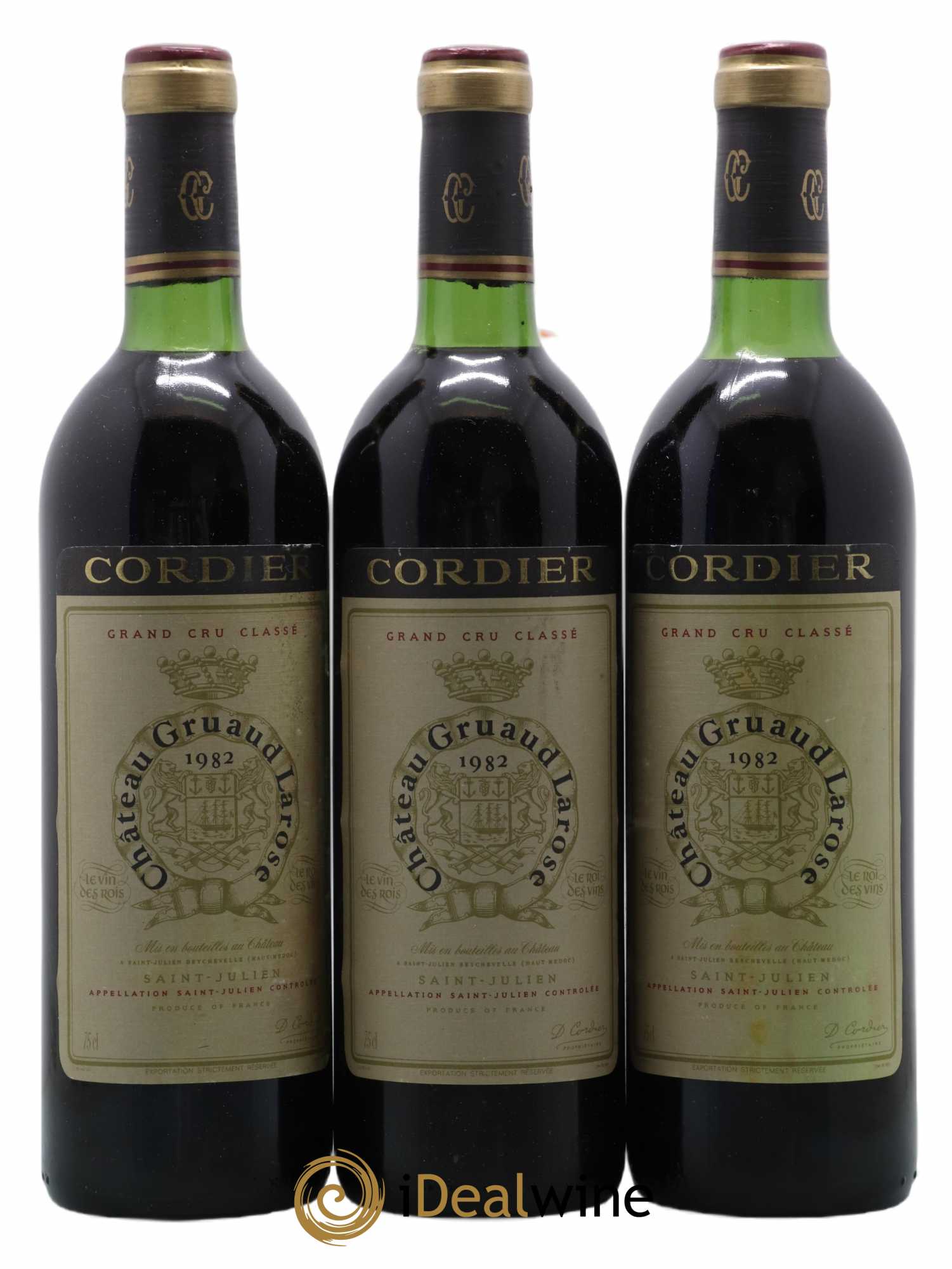 Château Gruaud Larose 2ème Grand Cru Classé 1982 - Lot de 3 bouteilles - 0