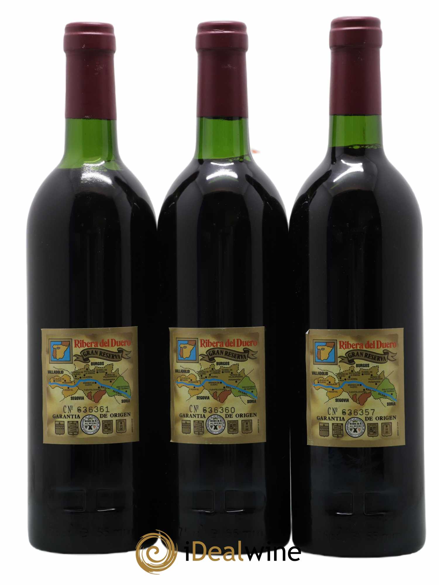 Ribera Del Duero DO Vega Sicilia Unico Famille Alvarez 1986 - Lot de 3 bouteilles - 1