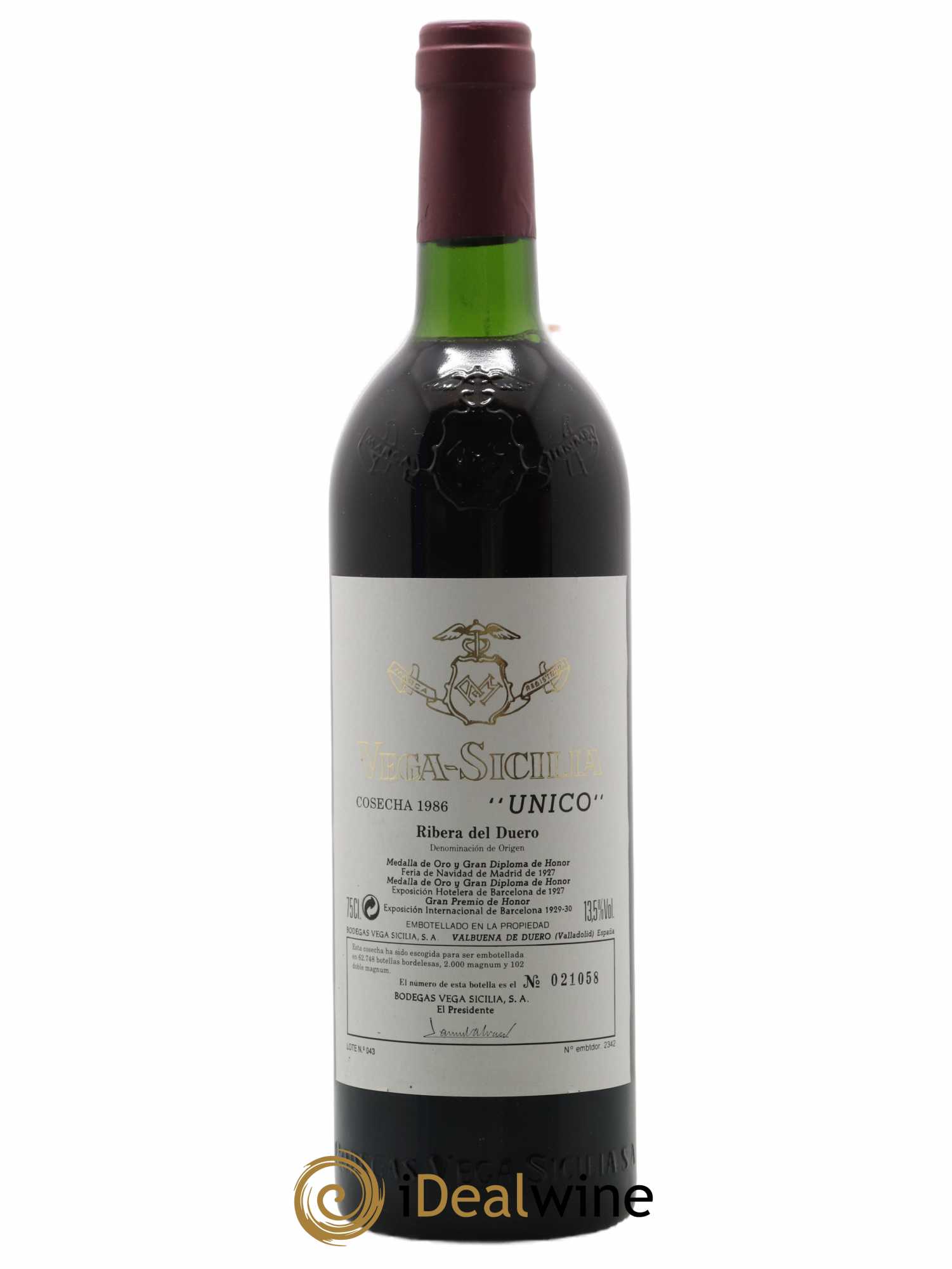 Ribera Del Duero DO Vega Sicilia Unico Famille Alvarez 1986 - Lot de 1 bouteille - 0
