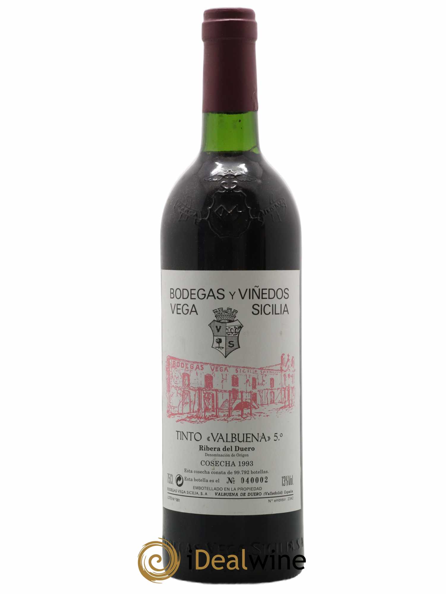 Ribera Del Duero DO Vega Sicilia Valbuena 5 ano Famille Alvarez 1993 - Lot de 1 bouteille - 0
