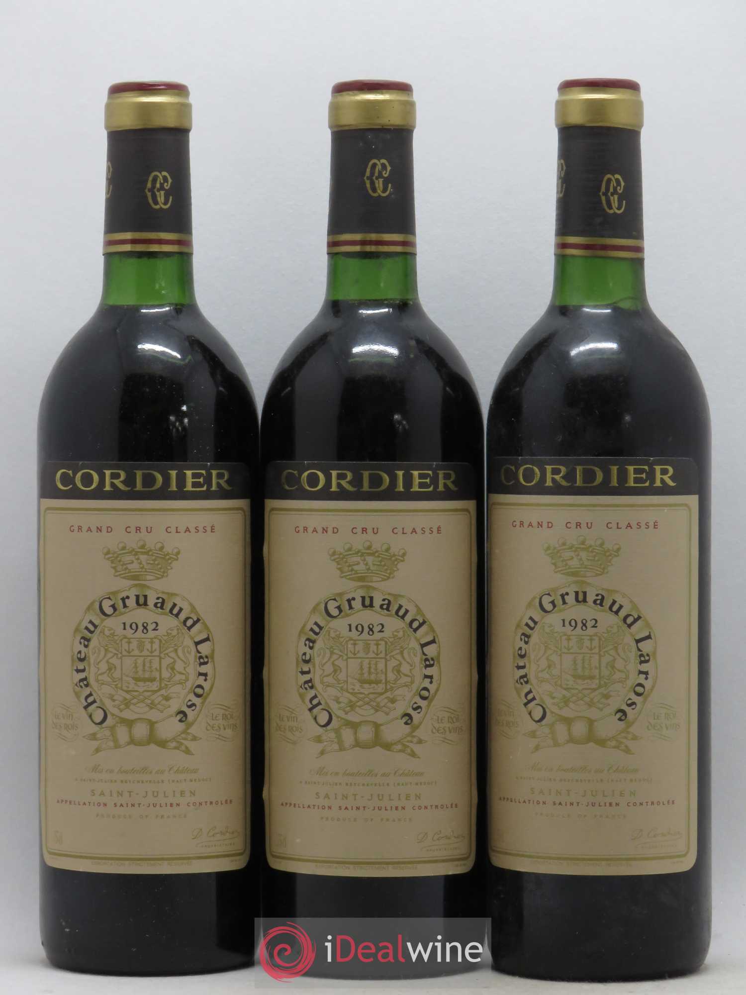 Château Gruaud Larose 2ème Grand Cru Classé 1982 - Lot de 3 bouteilles - 0