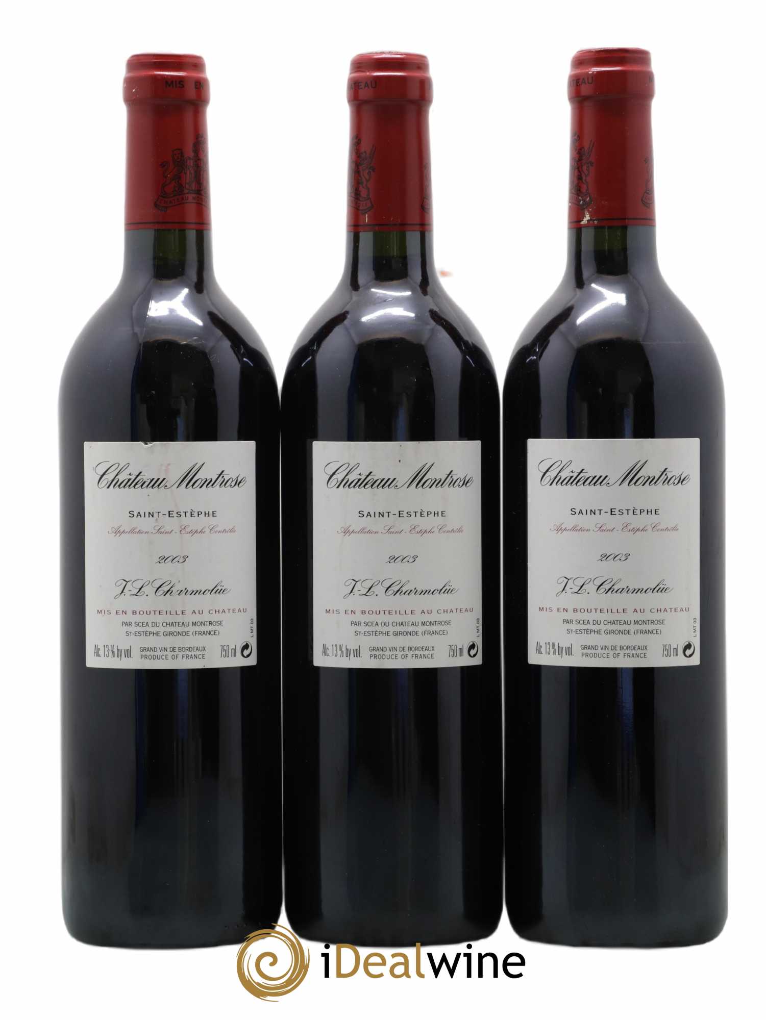 Château Montrose 2ème Grand Cru Classé 2003 - Lot de 3 bouteilles - 1