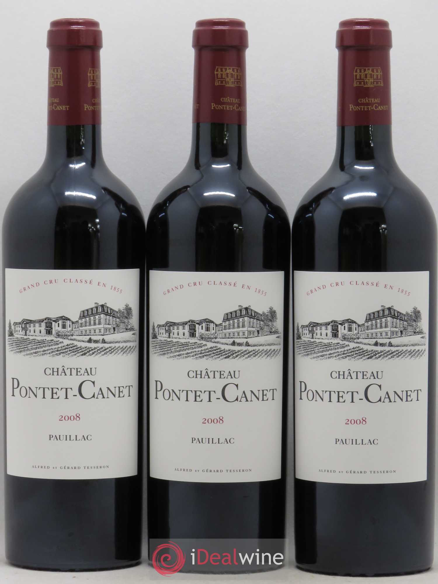 Château Pontet Canet 5ème Grand Cru Classé 2008 - Lot de 12 bouteilles - 1