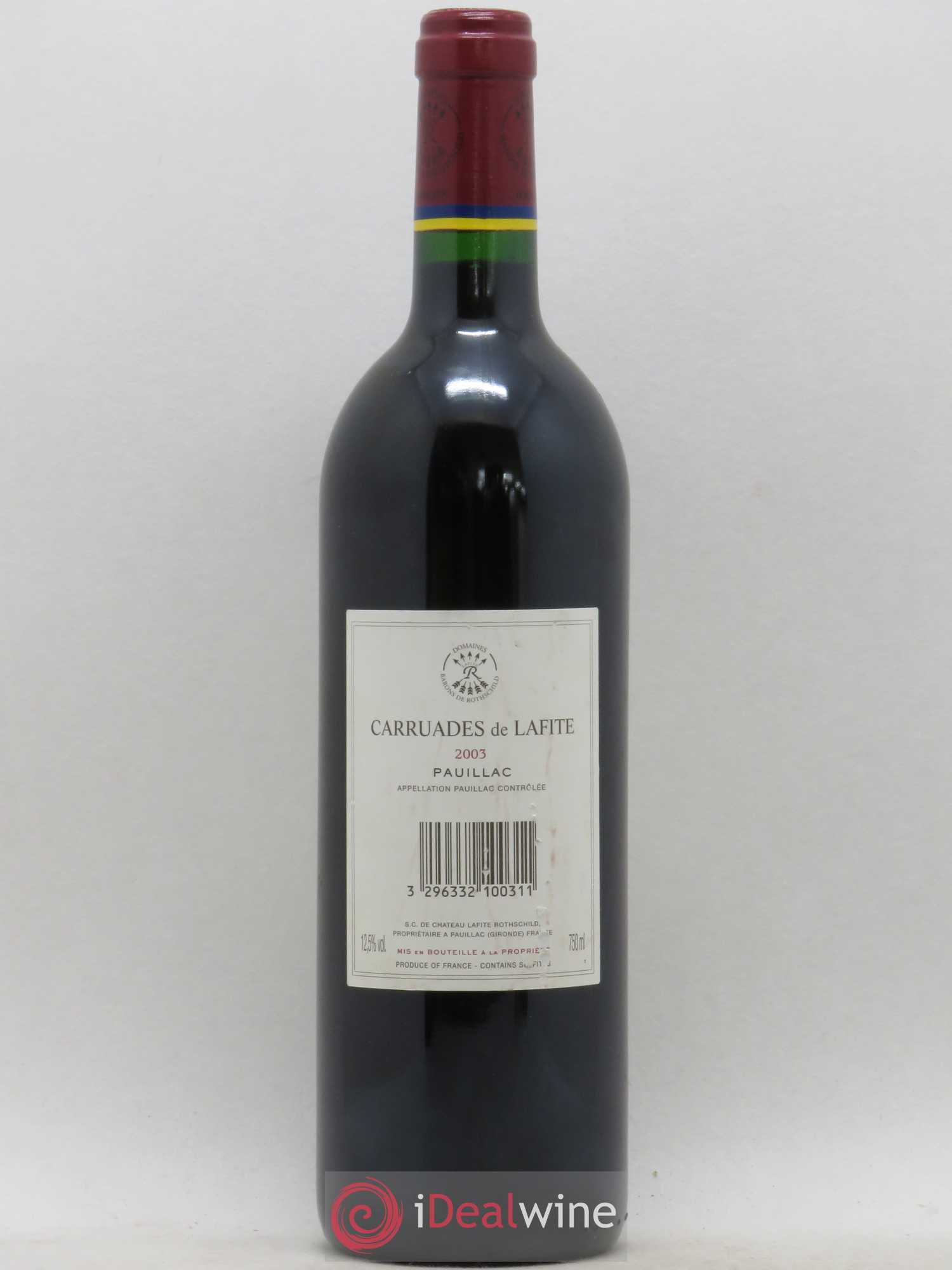 Carruades de Lafite Rothschild Second Vin 2003 - Lot de 1 bouteille - 1